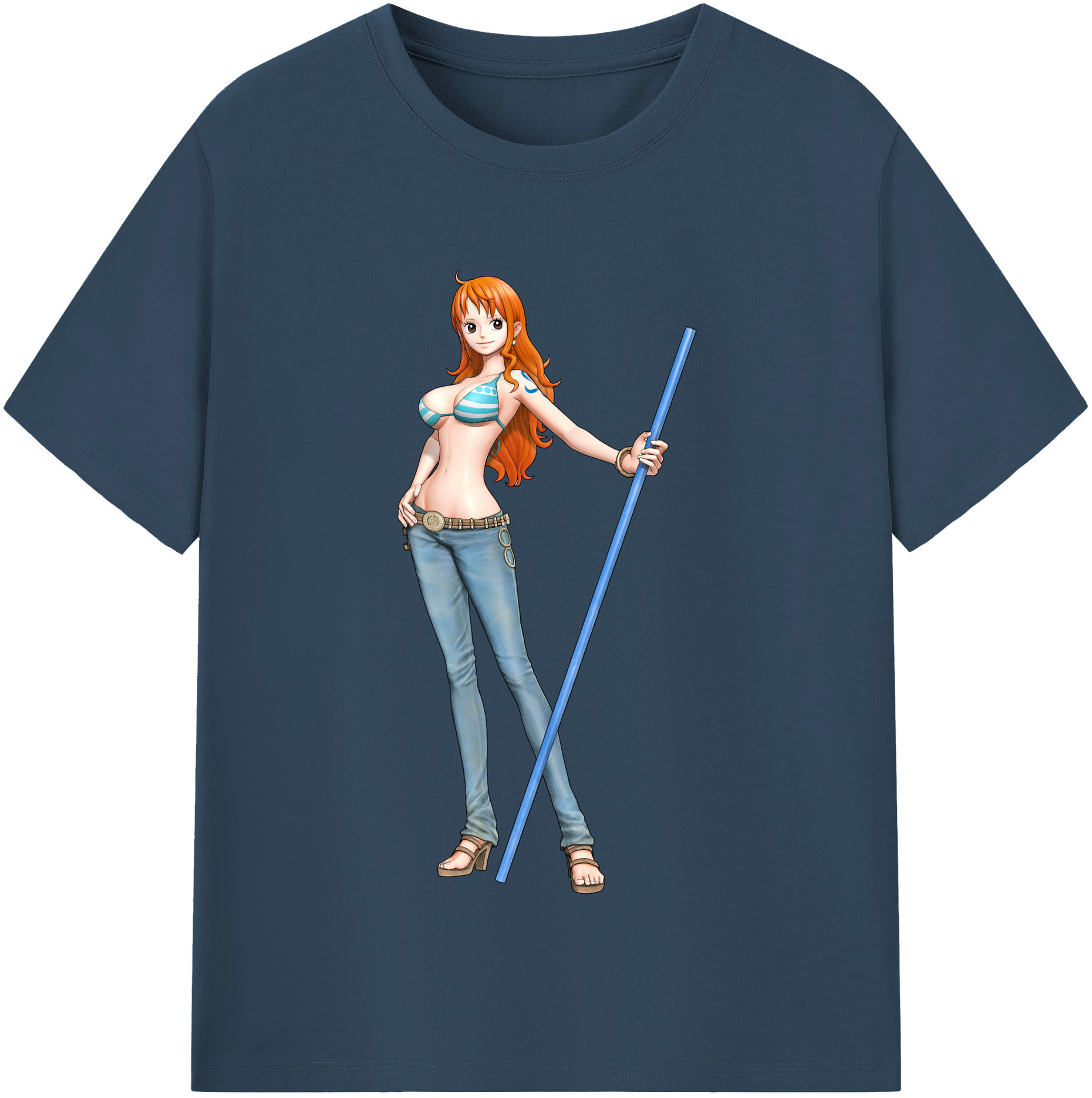 ワンピース ナミ ONE PIECE Nami 綿100％半袖Tシャツ（フロントプリント）
