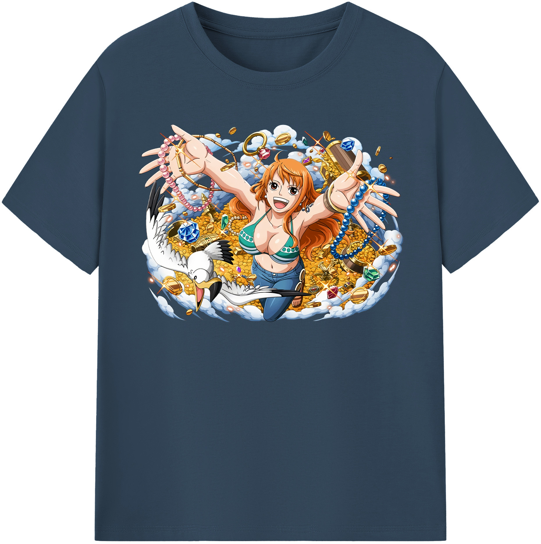 ワンピース ナミ ONE PIECE Nami 綿100％半袖Tシャツ（フロントプリント）