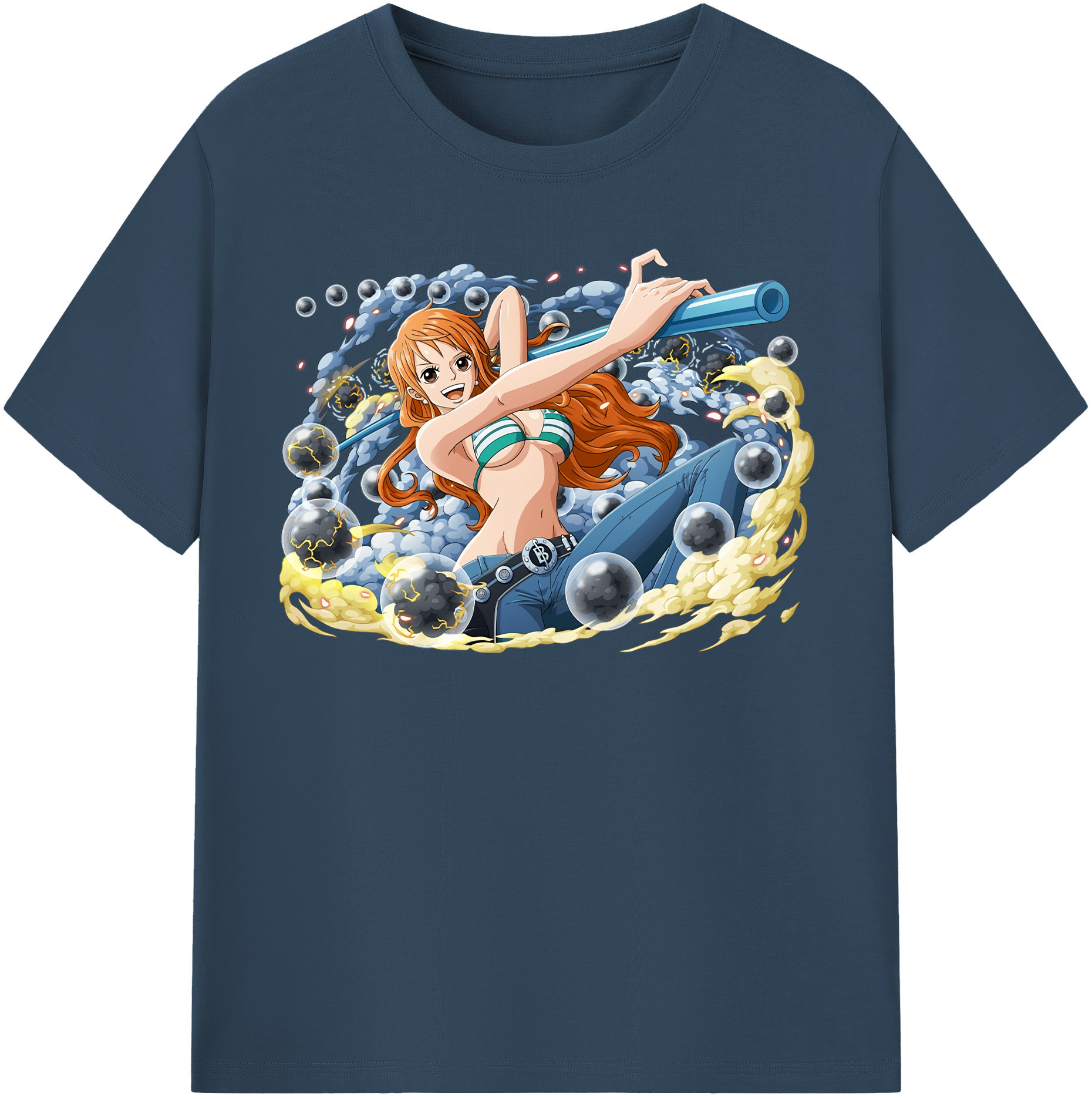 ワンピース ナミ ONE PIECE Nami 綿100％半袖Tシャツ（フロントプリント）