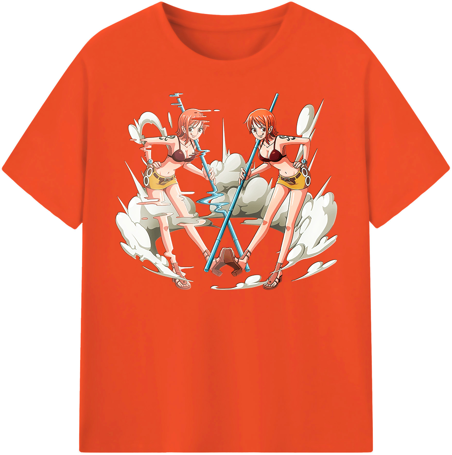 ワンピース ナミ ONE PIECE Nami 綿100％半袖Tシャツ（フロントプリント）