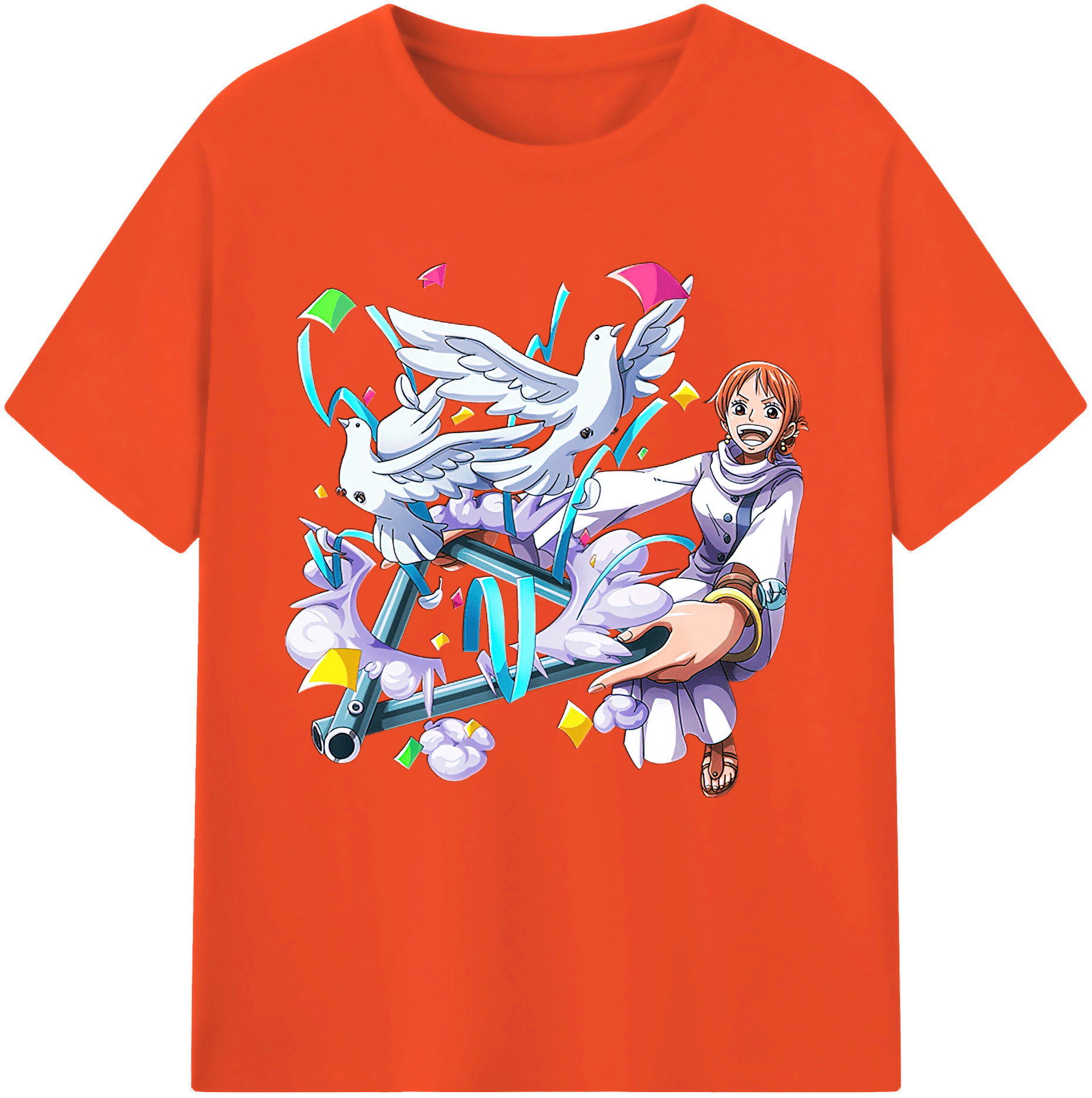 ワンピース ナミ ONE PIECE Nami 綿100％半袖Tシャツ（フロントプリント）