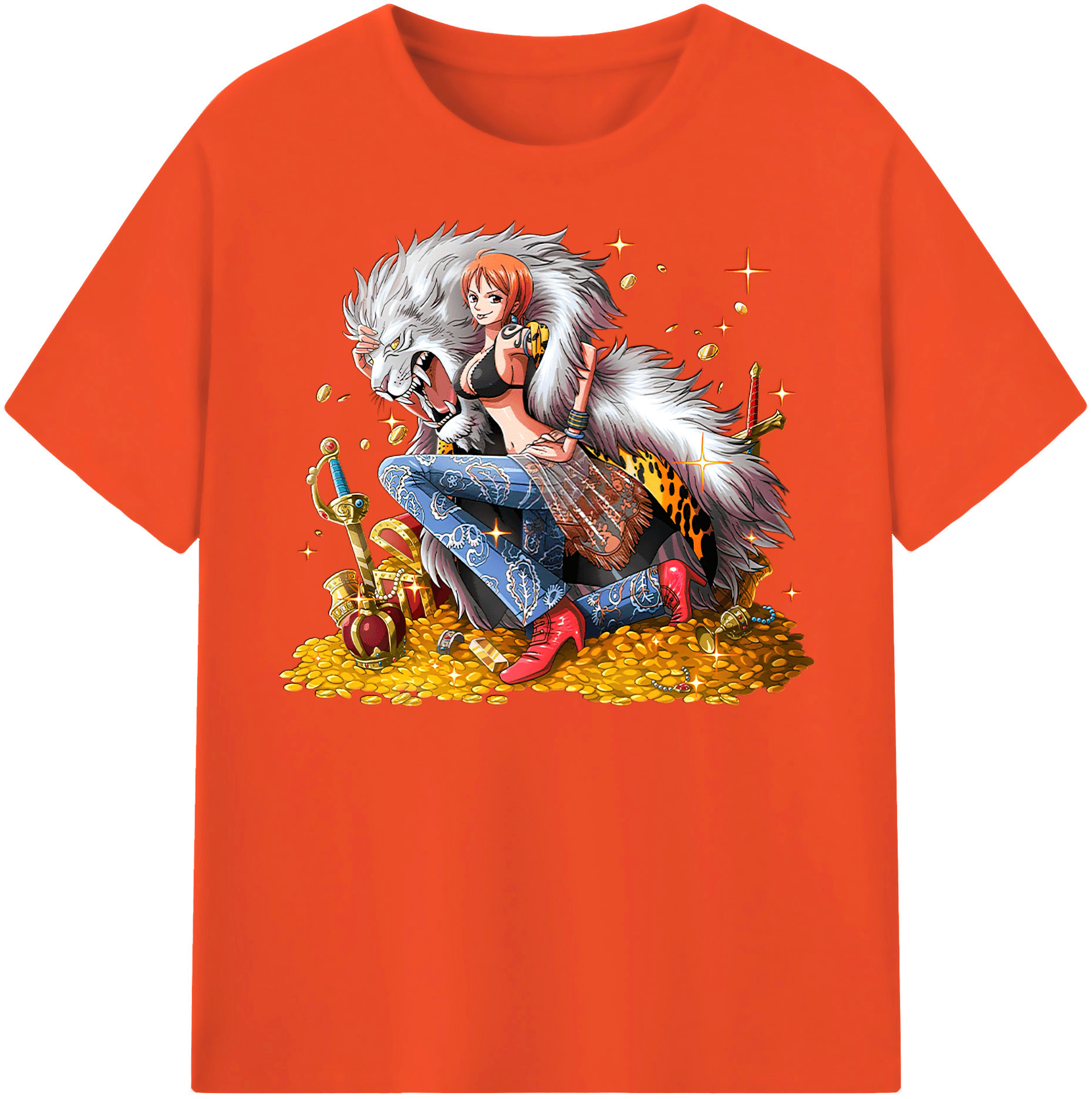 ワンピース ナミ ONE PIECE Nami 綿100％半袖Tシャツ（フロントプリント）