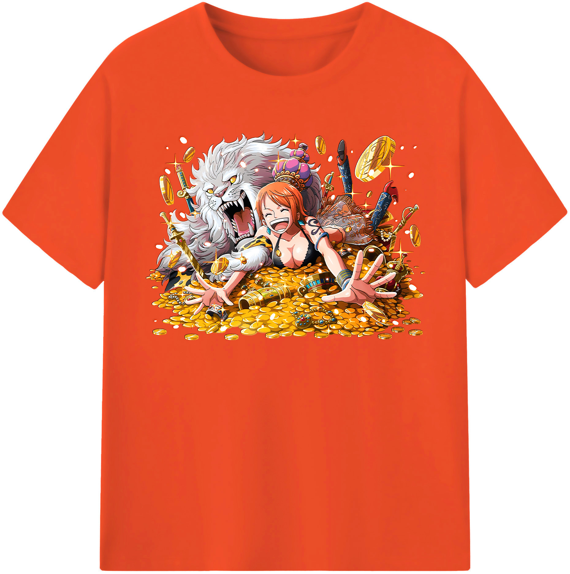 ワンピース ナミ ONE PIECE Nami 綿100％半袖Tシャツ（フロントプリント）