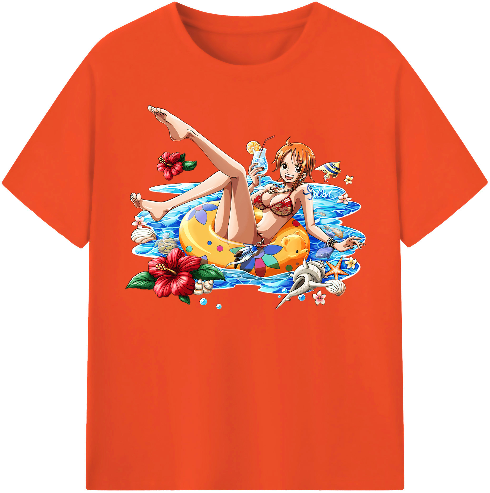 ワンピース ナミ ONE PIECE Nami 綿100％半袖Tシャツ（フロントプリント）