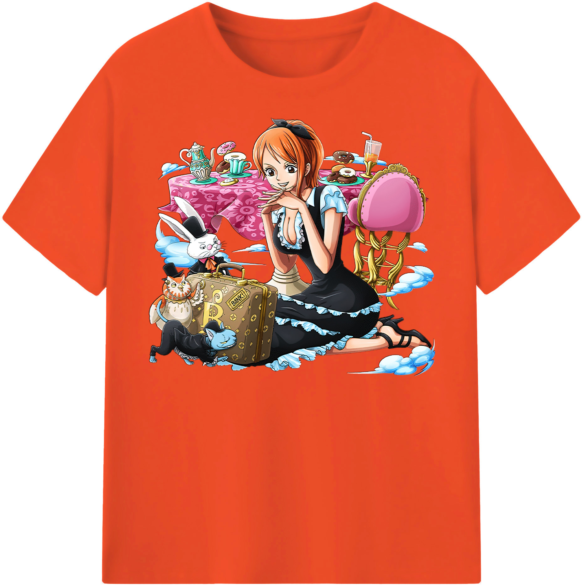 ワンピース ナミ ONE PIECE Nami 綿100％半袖Tシャツ（フロントプリント）