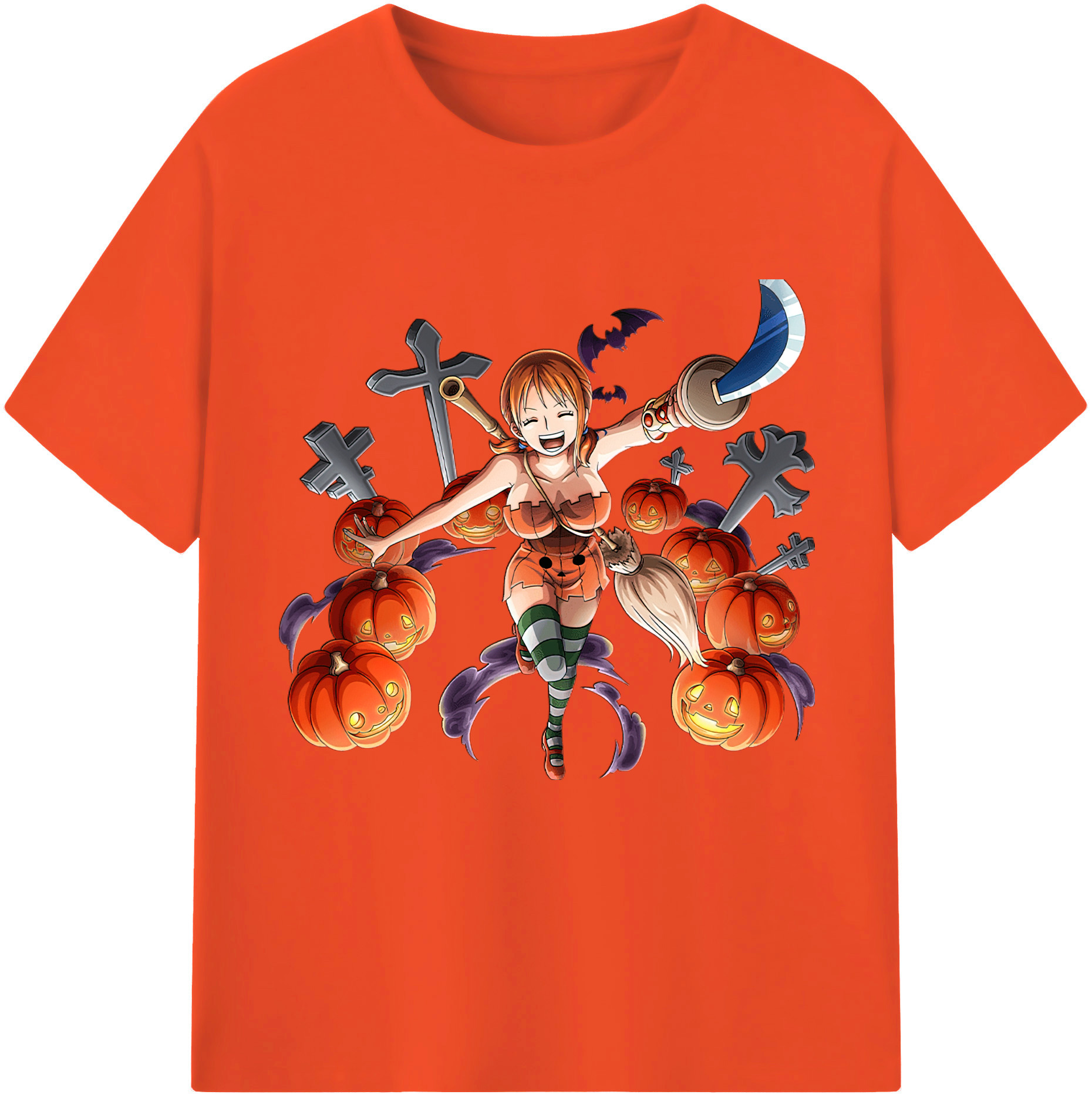 ワンピース ナミ ONE PIECE Nami 綿100％半袖Tシャツ（フロントプリント）