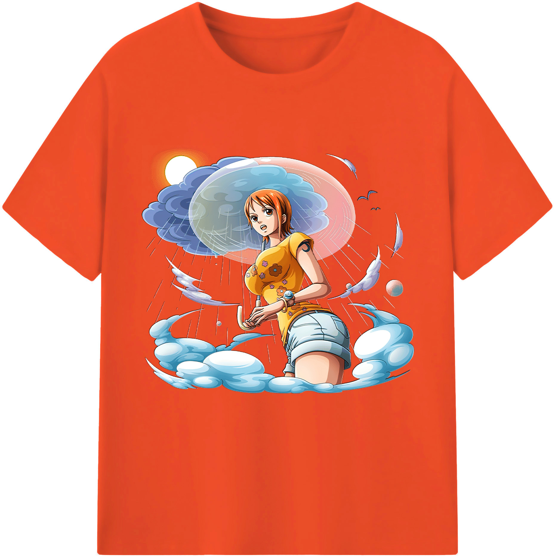 ワンピース ナミ ONE PIECE Nami 綿100％半袖Tシャツ（フロントプリント）