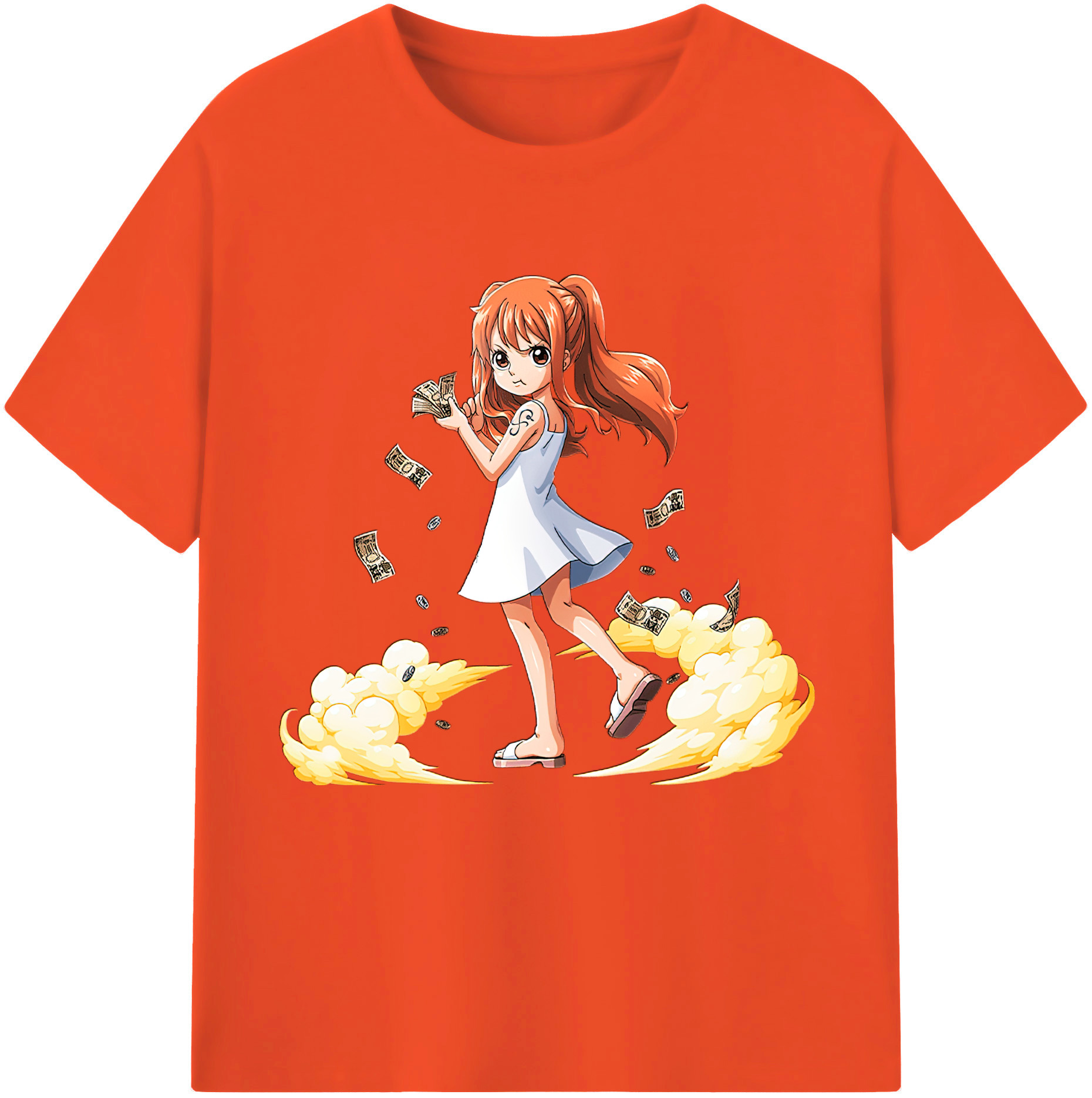 ワンピース ナミ ONE PIECE Nami 綿100％半袖Tシャツ（フロントプリント）