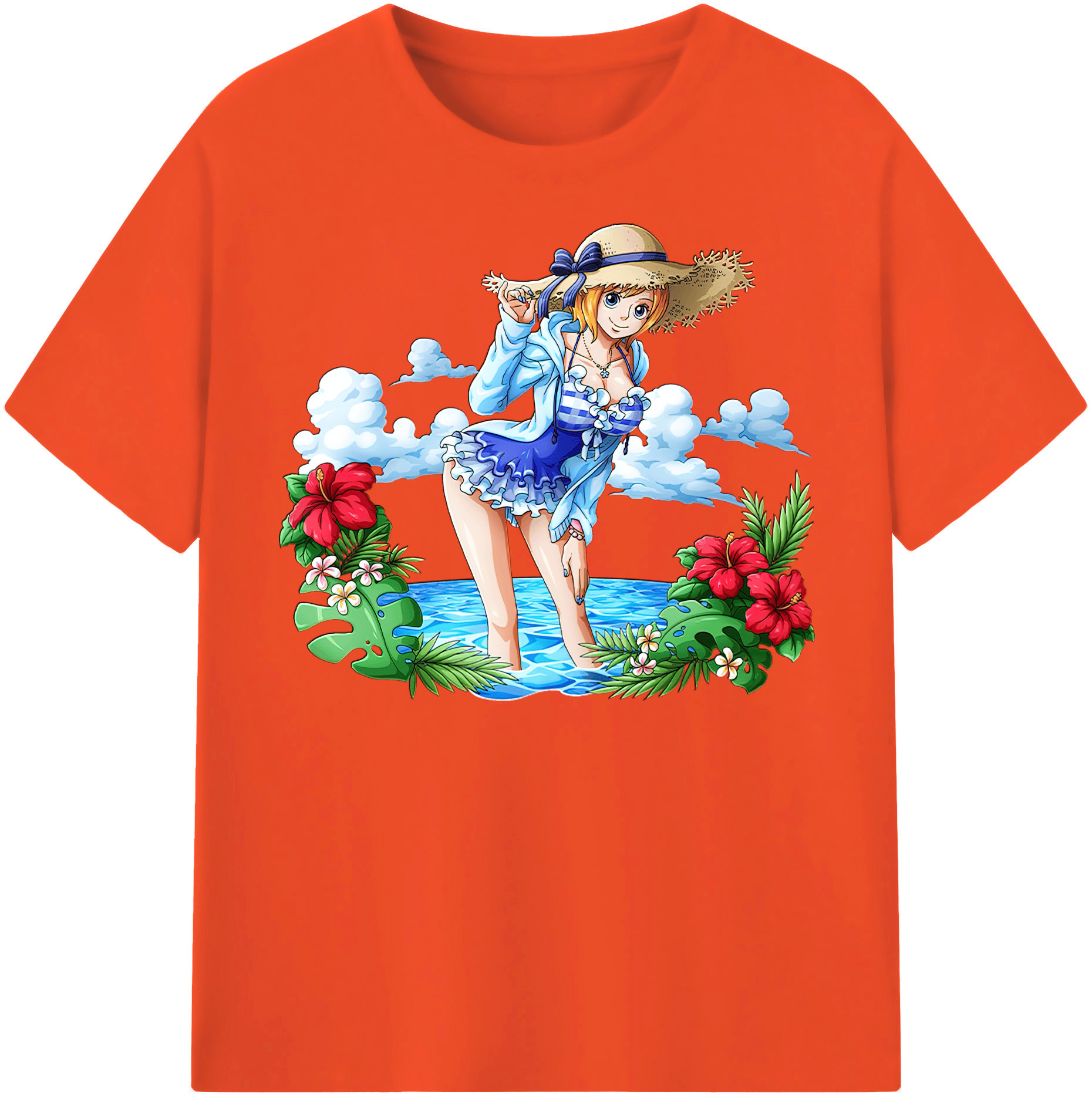 ワンピース ナミ ONE PIECE Nami 綿100％半袖Tシャツ（フロントプリント）