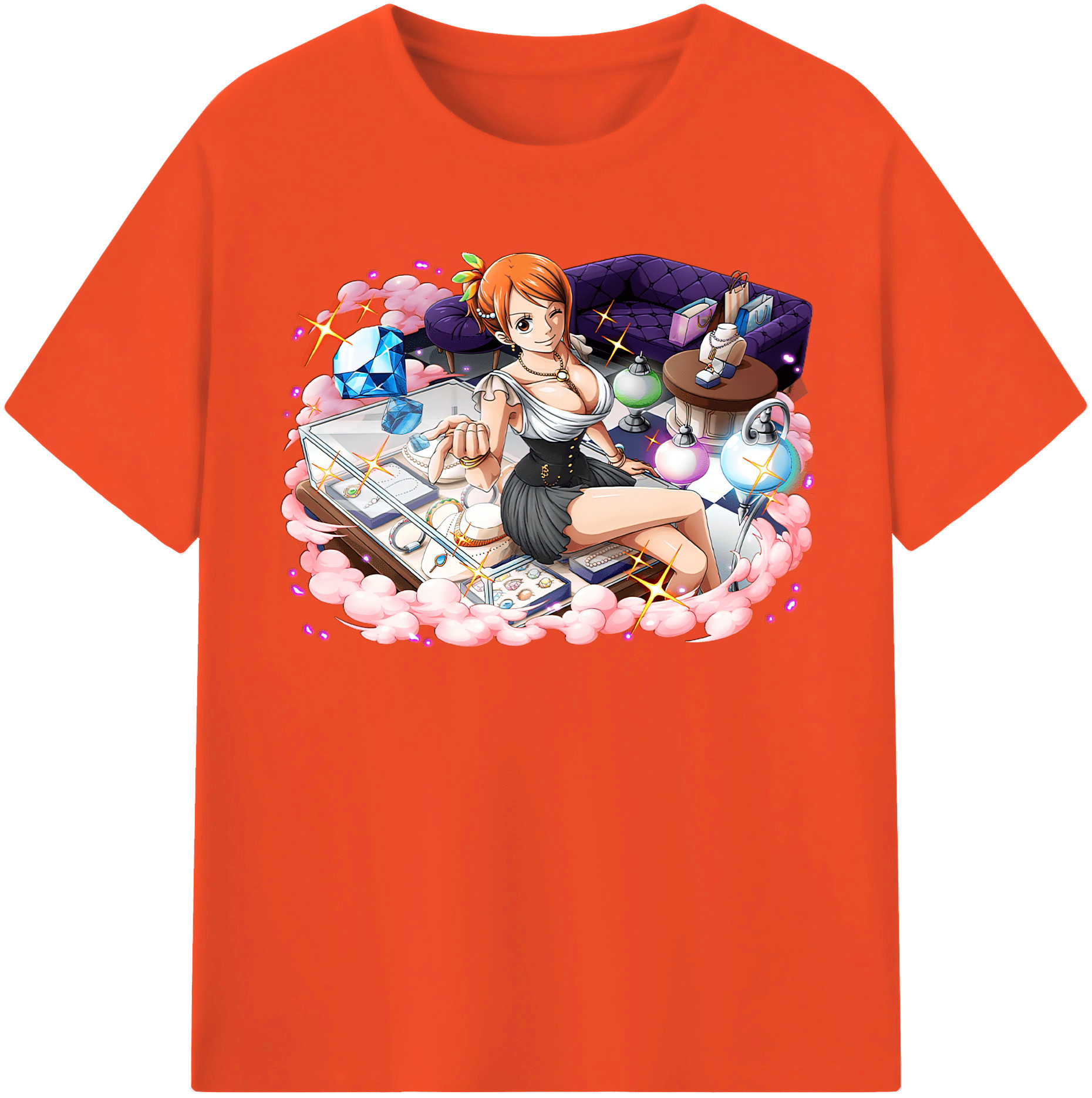 ワンピース ナミ ONE PIECE Nami 綿100％半袖Tシャツ（フロントプリント）