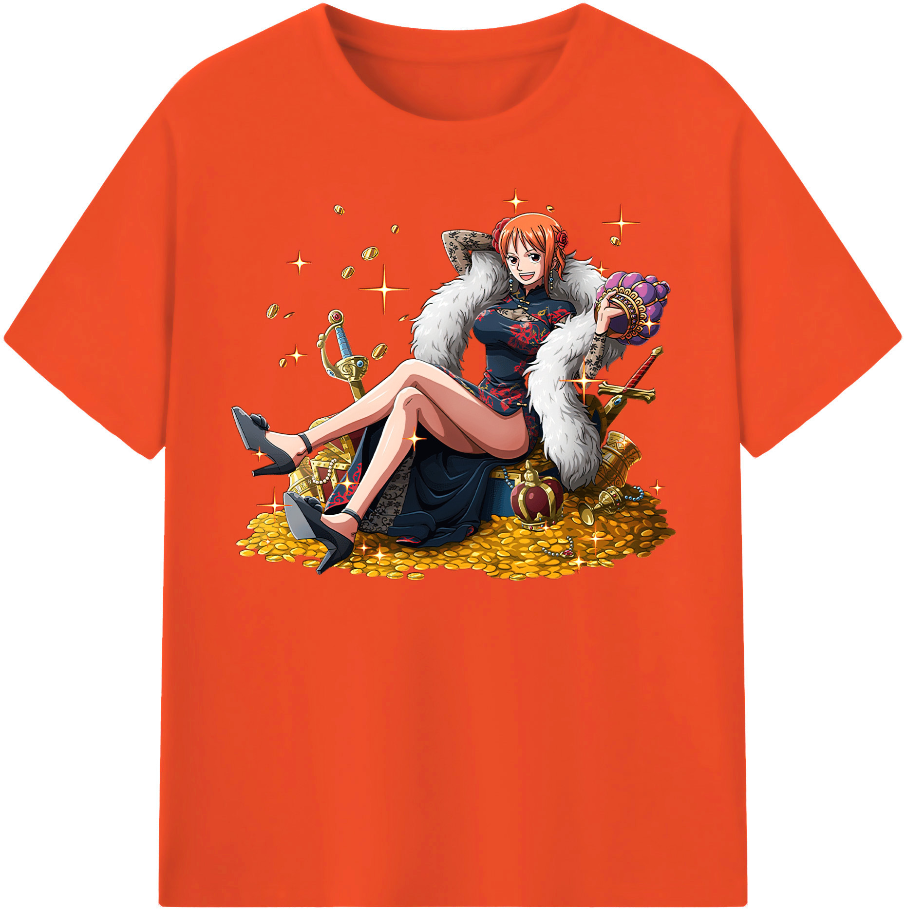 ワンピース ナミ ONE PIECE Nami 綿100％半袖Tシャツ（フロントプリント）