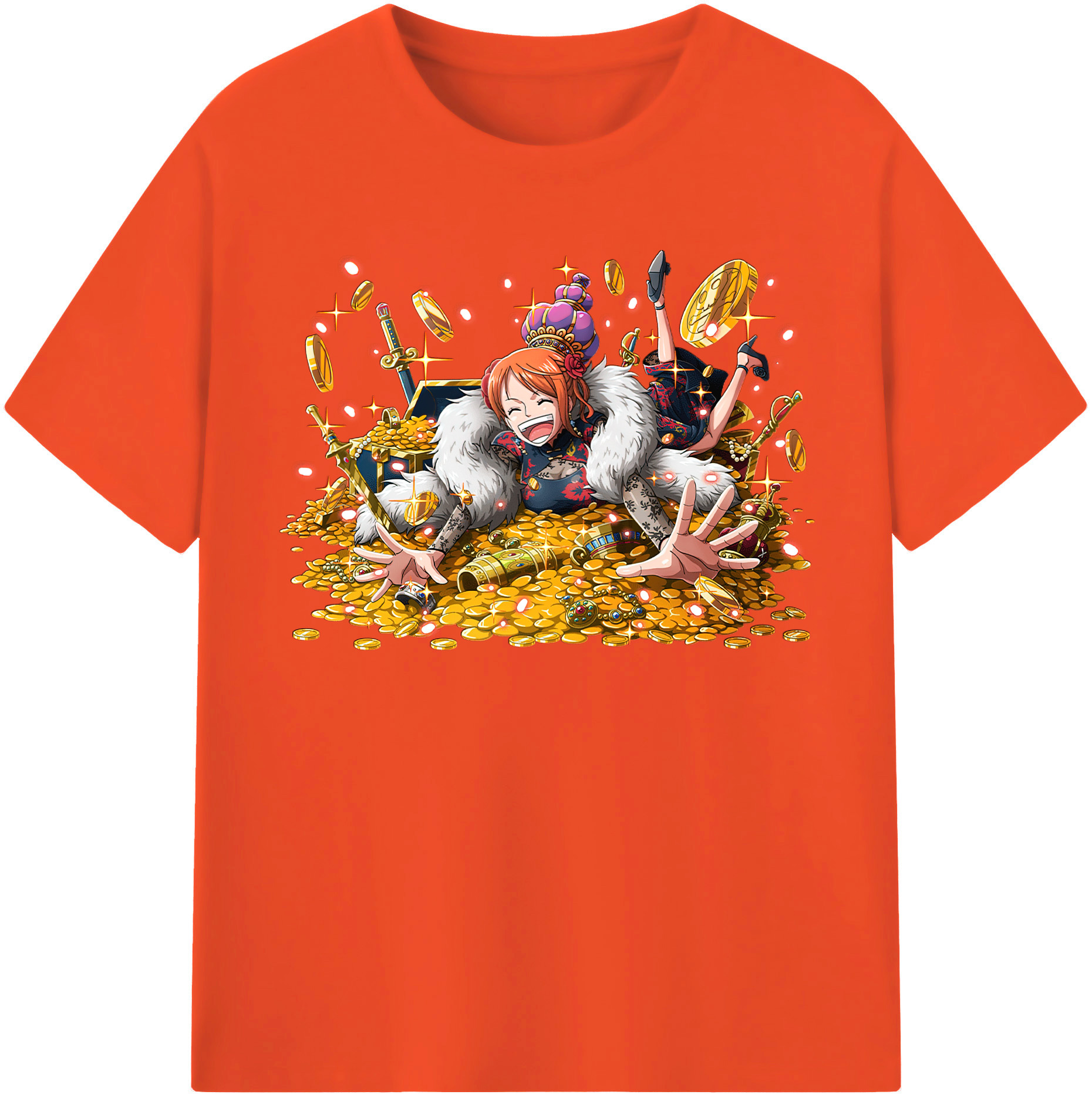 ワンピース ナミ ONE PIECE Nami 綿100％半袖Tシャツ（フロントプリント）