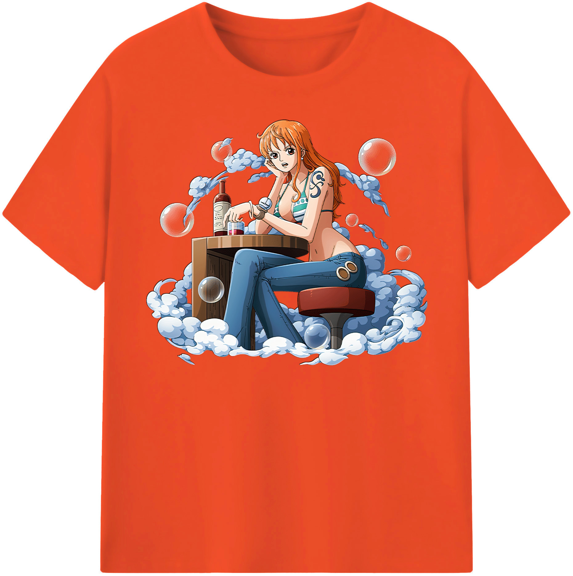 ワンピース ナミ ONE PIECE Nami 綿100％半袖Tシャツ（フロントプリント）