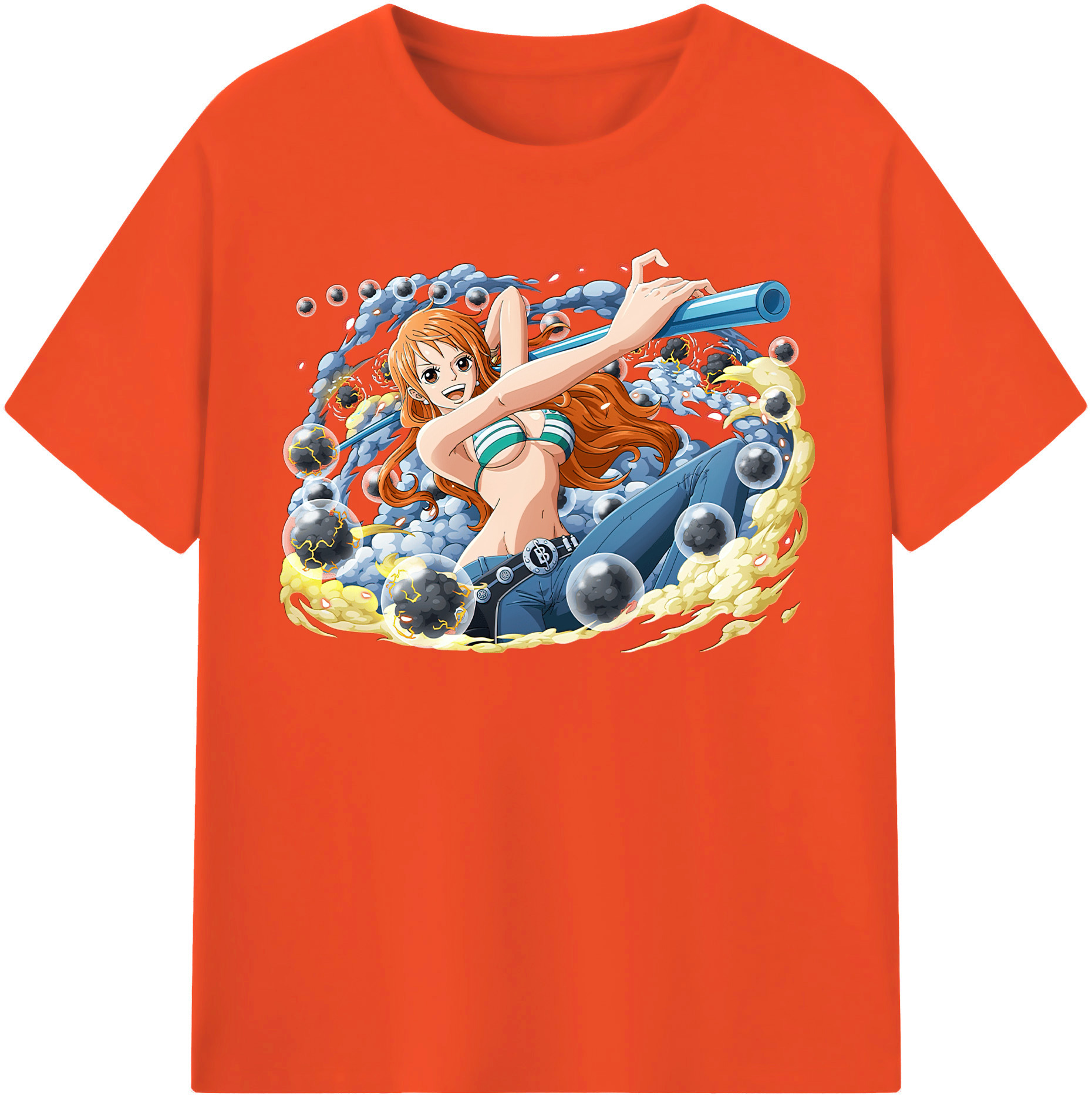 ワンピース ナミ ONE PIECE Nami 綿100％半袖Tシャツ（フロントプリント）