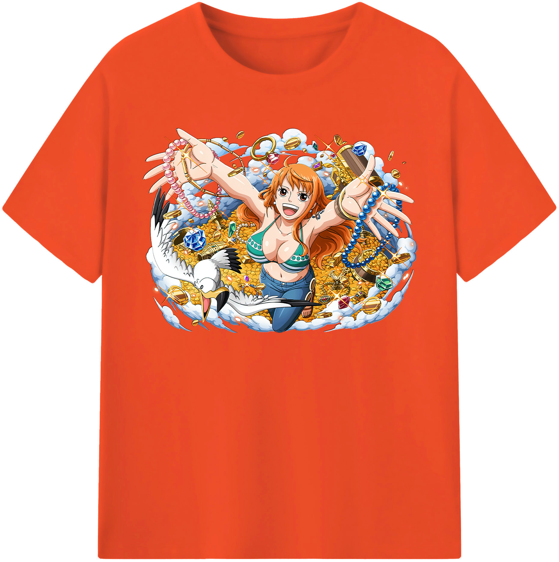 ワンピース ナミ ONE PIECE Nami 綿100％半袖Tシャツ（フロントプリント）