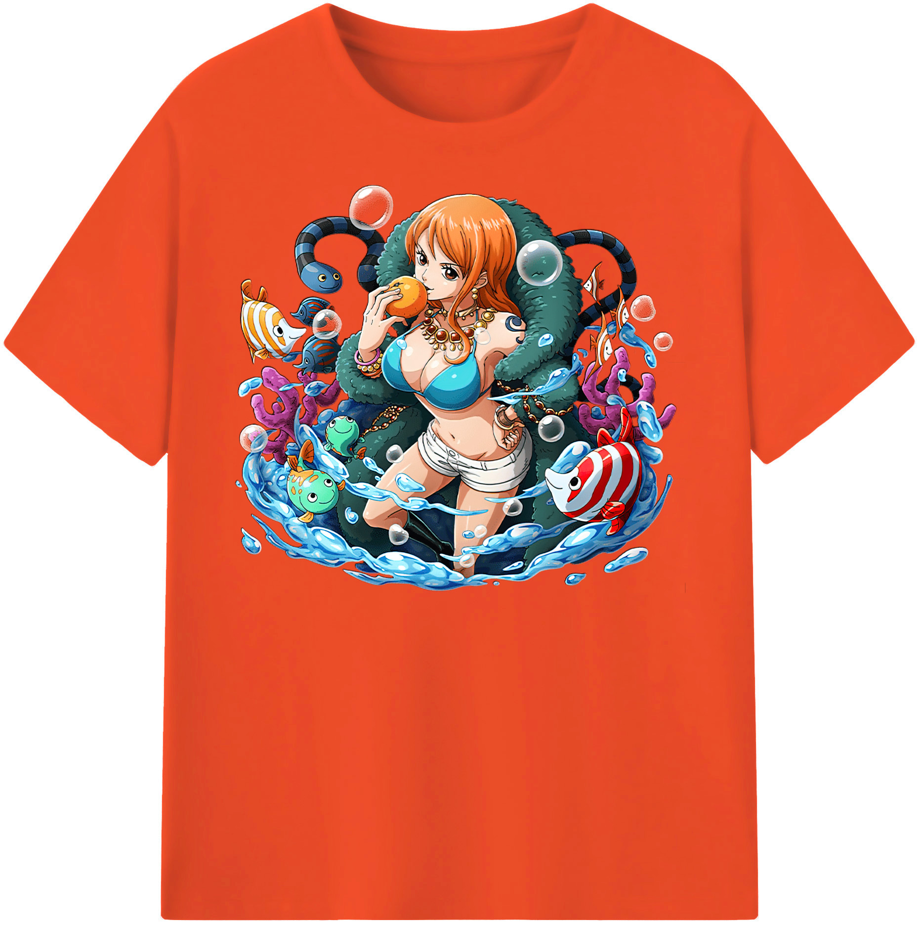 ワンピース ナミ ONE PIECE Nami 綿100％半袖Tシャツ（フロントプリント）