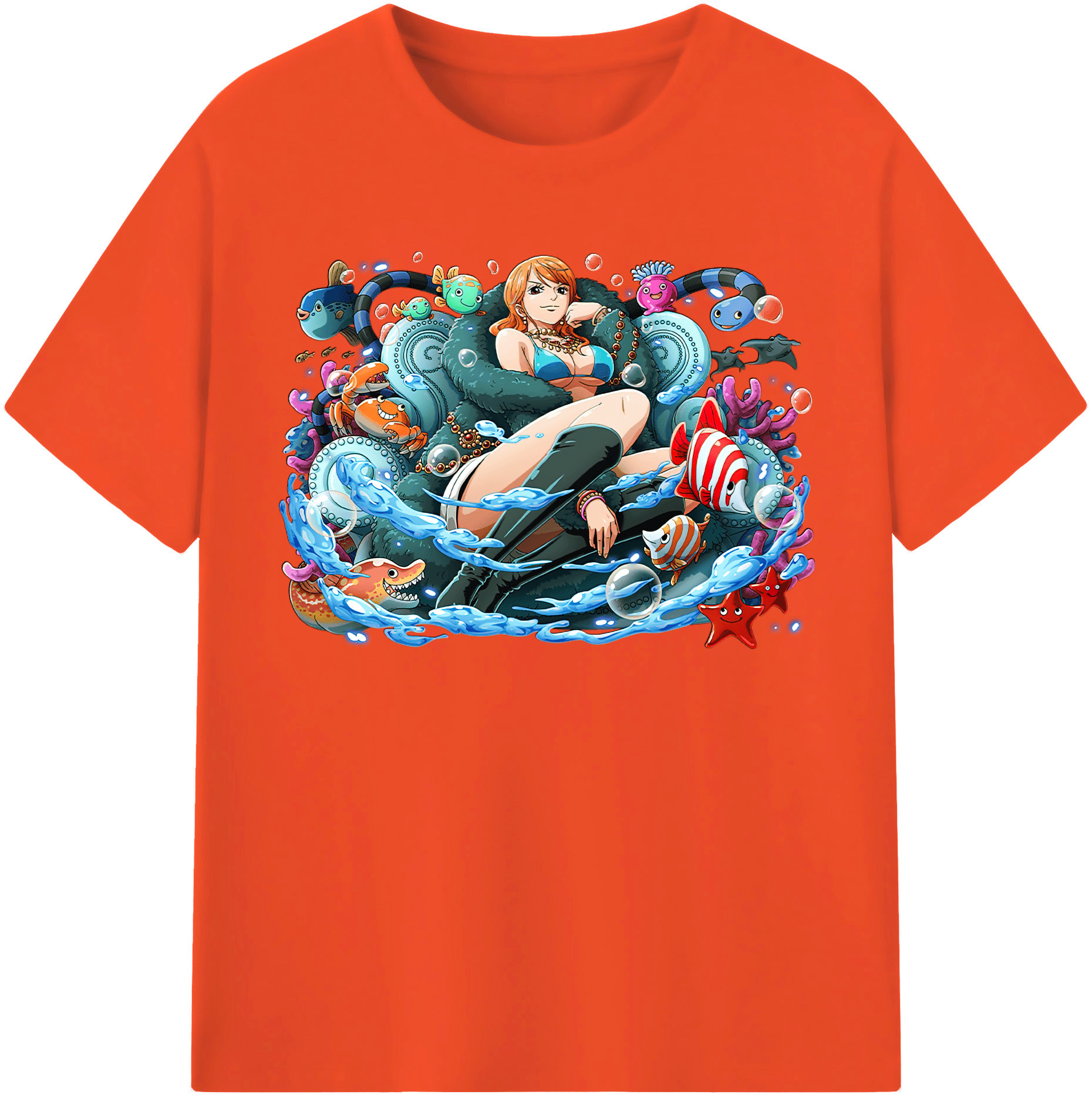 ワンピース ナミ ONE PIECE Nami 綿100％半袖Tシャツ（フロントプリント）