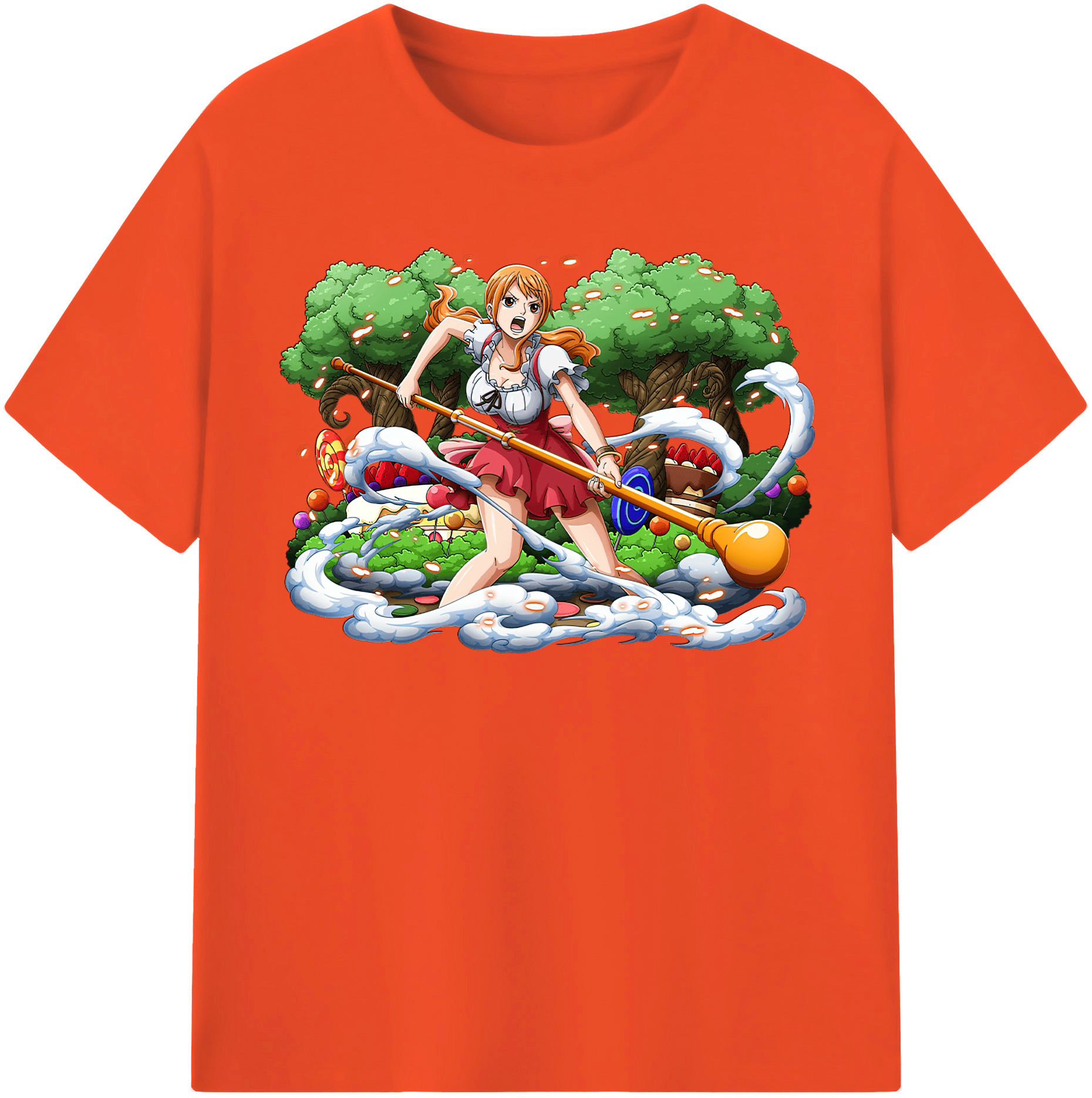 ワンピース ナミ ONE PIECE Nami 綿100％半袖Tシャツ（フロントプリント）