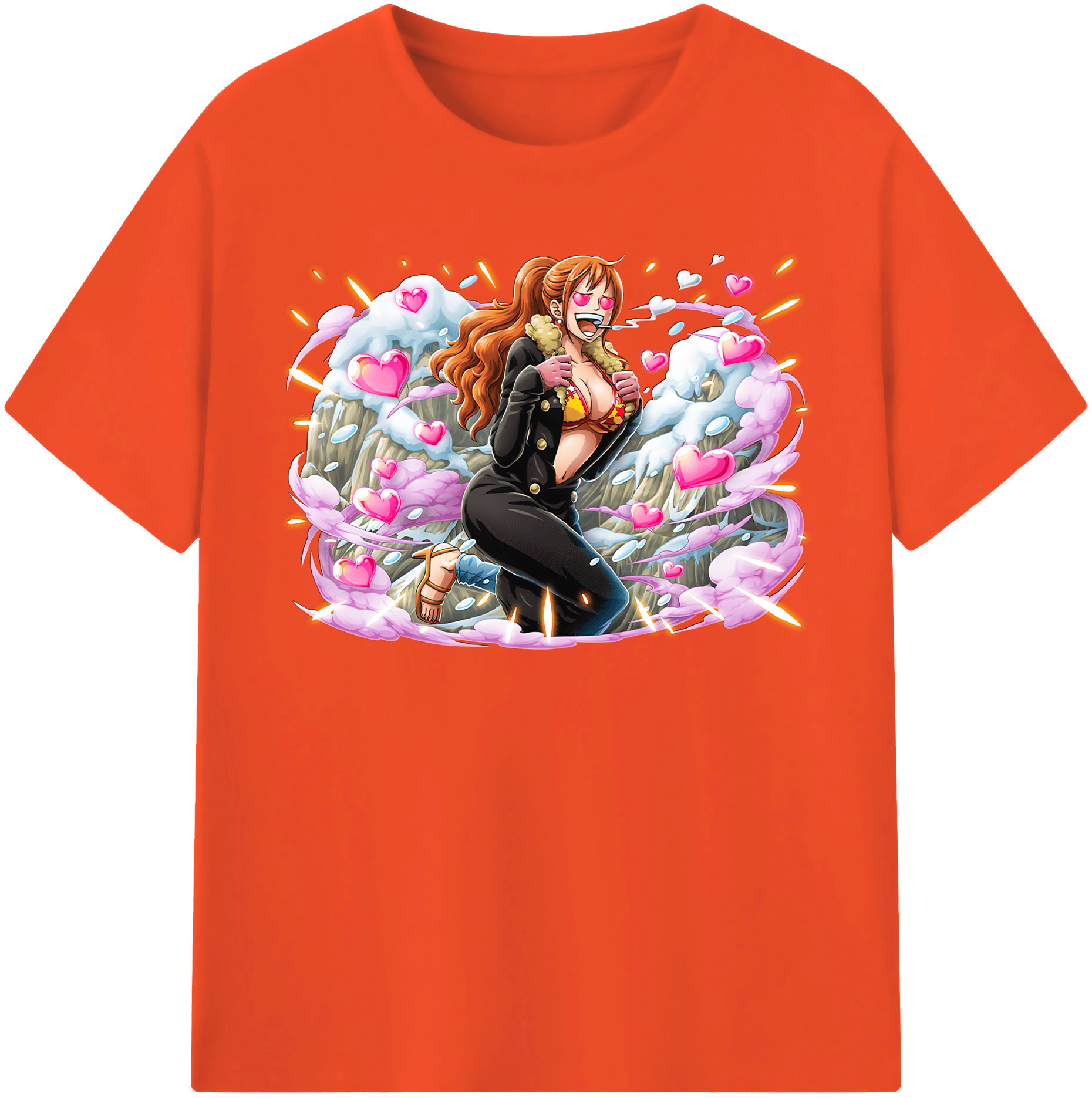 ワンピース ナミ ONE PIECE Nami 綿100％半袖Tシャツ（フロントプリント）