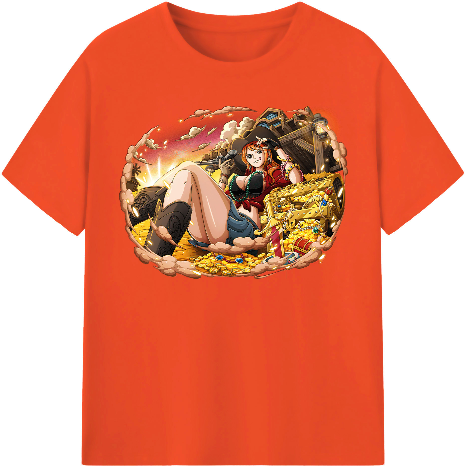 ワンピース ナミ ONE PIECE Nami 綿100％半袖Tシャツ（フロントプリント）
