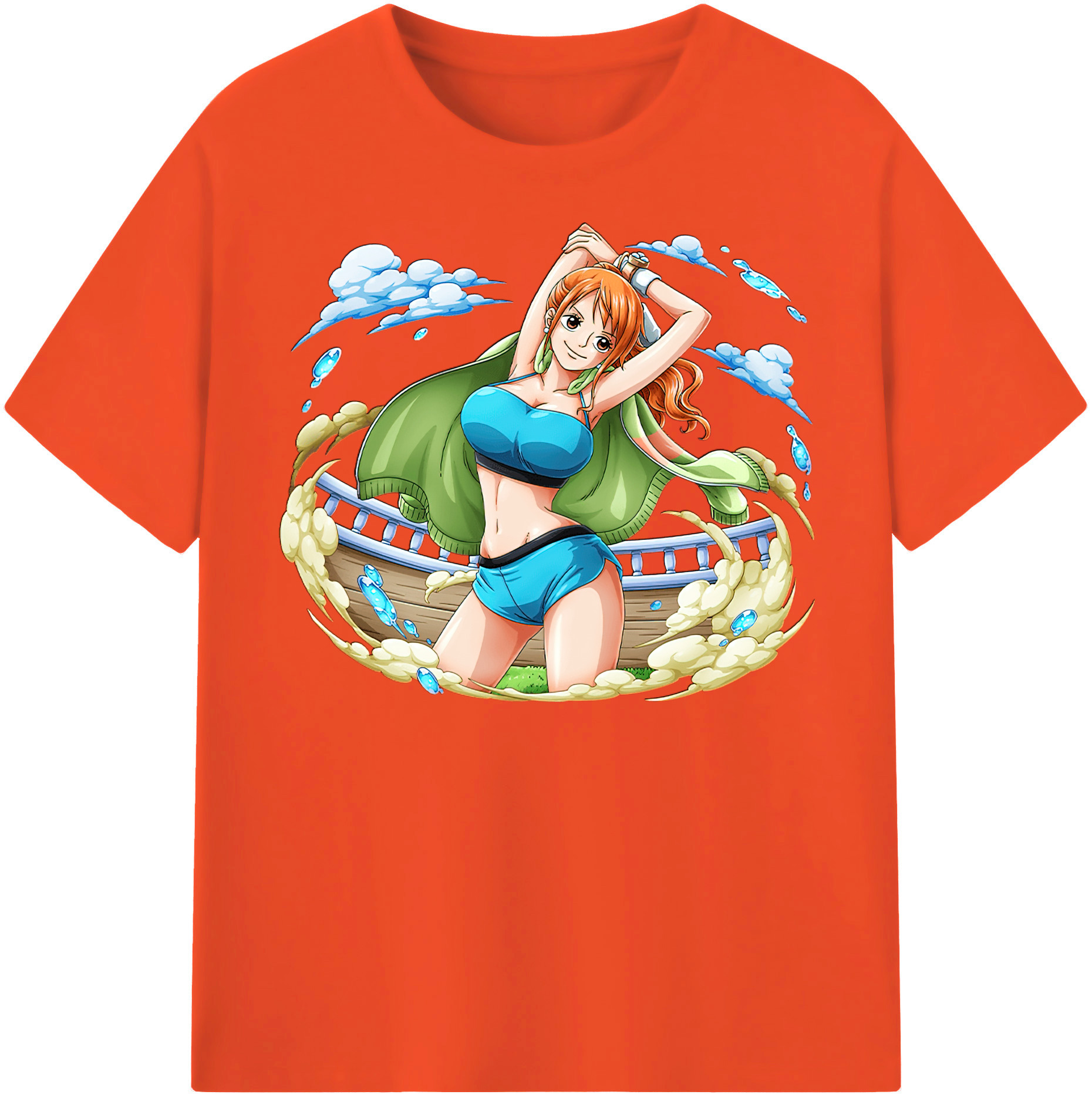 ワンピース ナミ ONE PIECE Nami 綿100％半袖Tシャツ（フロントプリント）