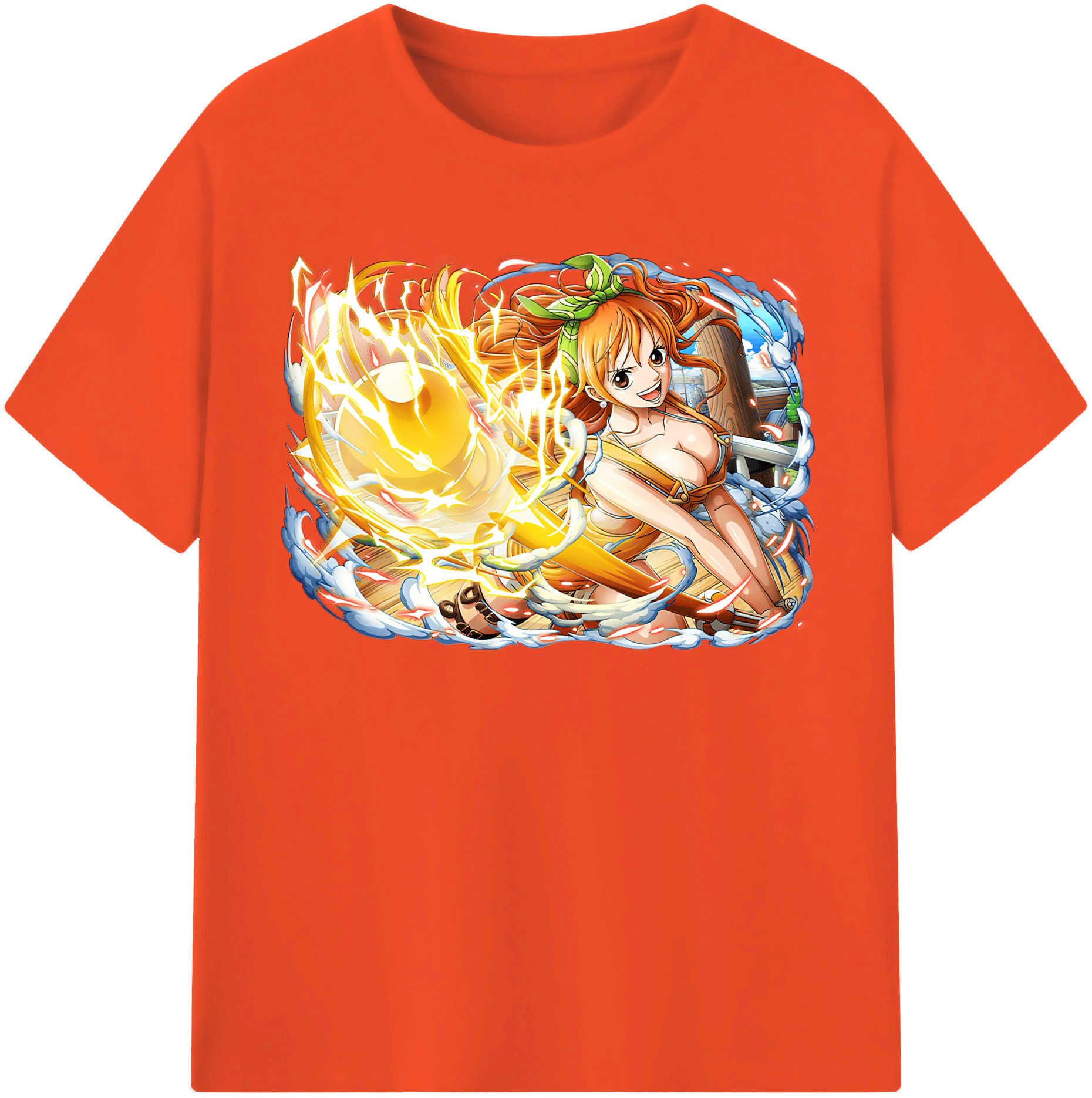 ワンピース ナミ ONE PIECE Nami 綿100％半袖Tシャツ（フロントプリント）