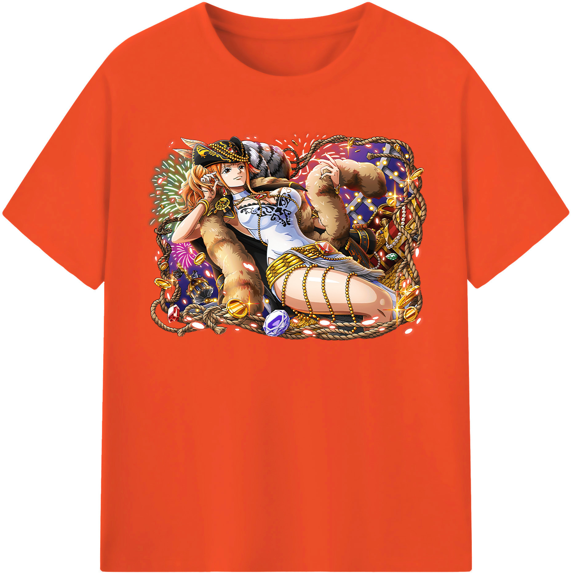 ワンピース ナミ ONE PIECE Nami 綿100％半袖Tシャツ（フロントプリント）