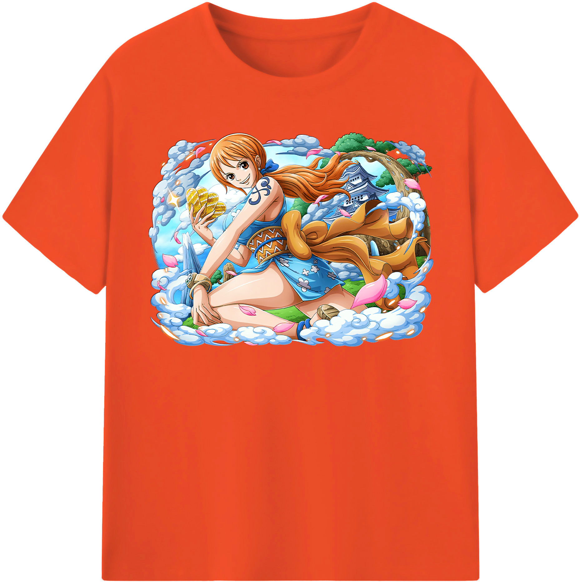 ワンピース ナミ ONE PIECE Nami 綿100％半袖Tシャツ（フロントプリント）