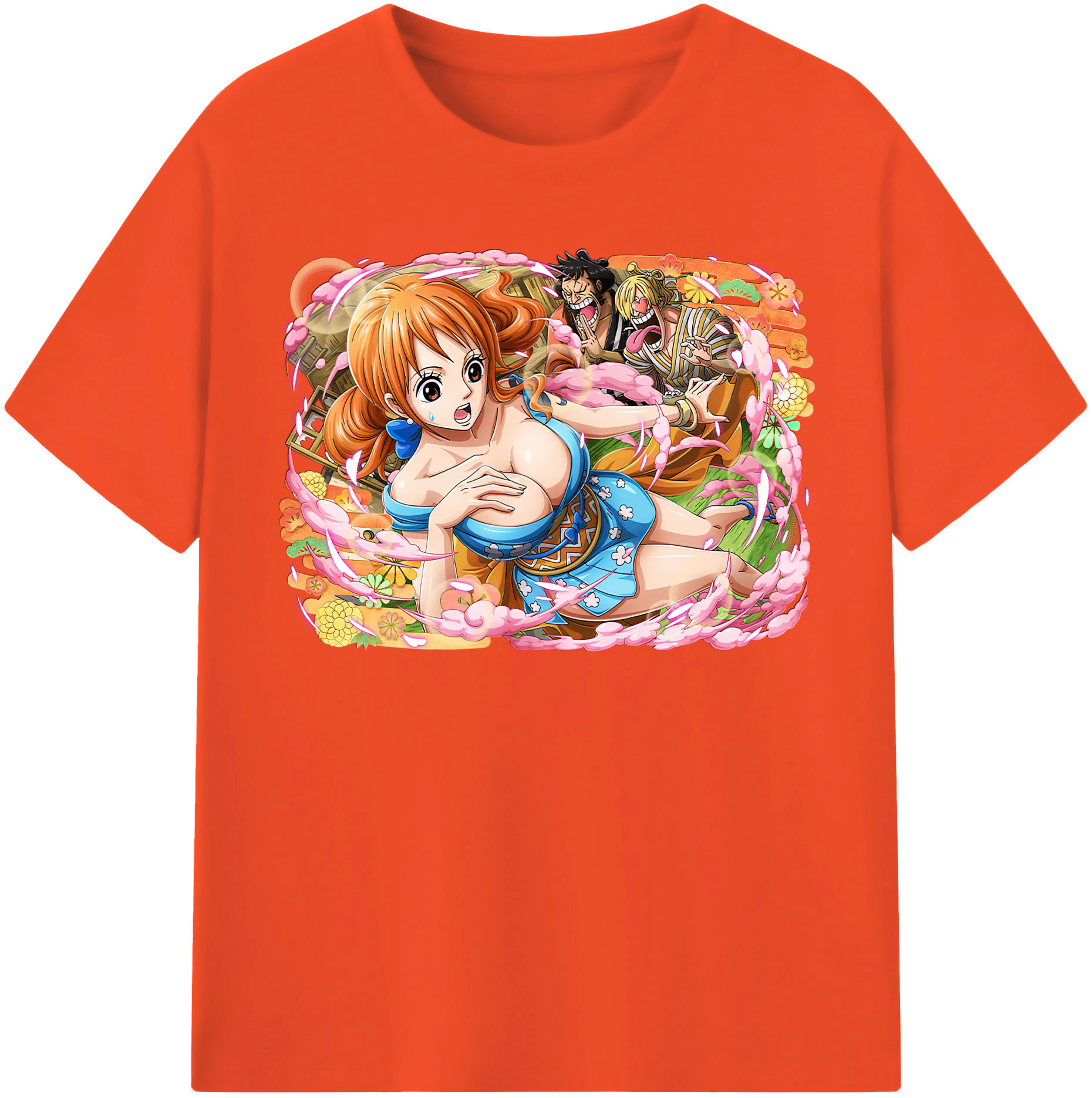 ワンピース ナミ ONE PIECE Nami 綿100％半袖Tシャツ（フロントプリント）