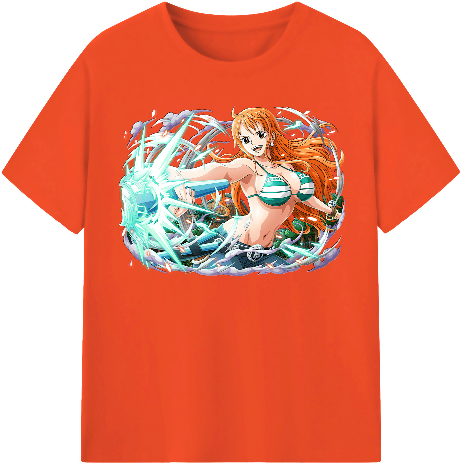 ワンピース ナミ ONE PIECE Nami 綿100％半袖Tシャツ（フロントプリント）