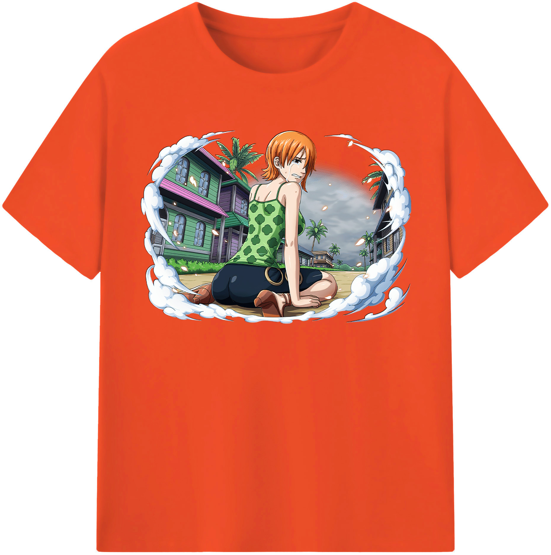 ワンピース ナミ ONE PIECE Nami 綿100％半袖Tシャツ（フロントプリント）