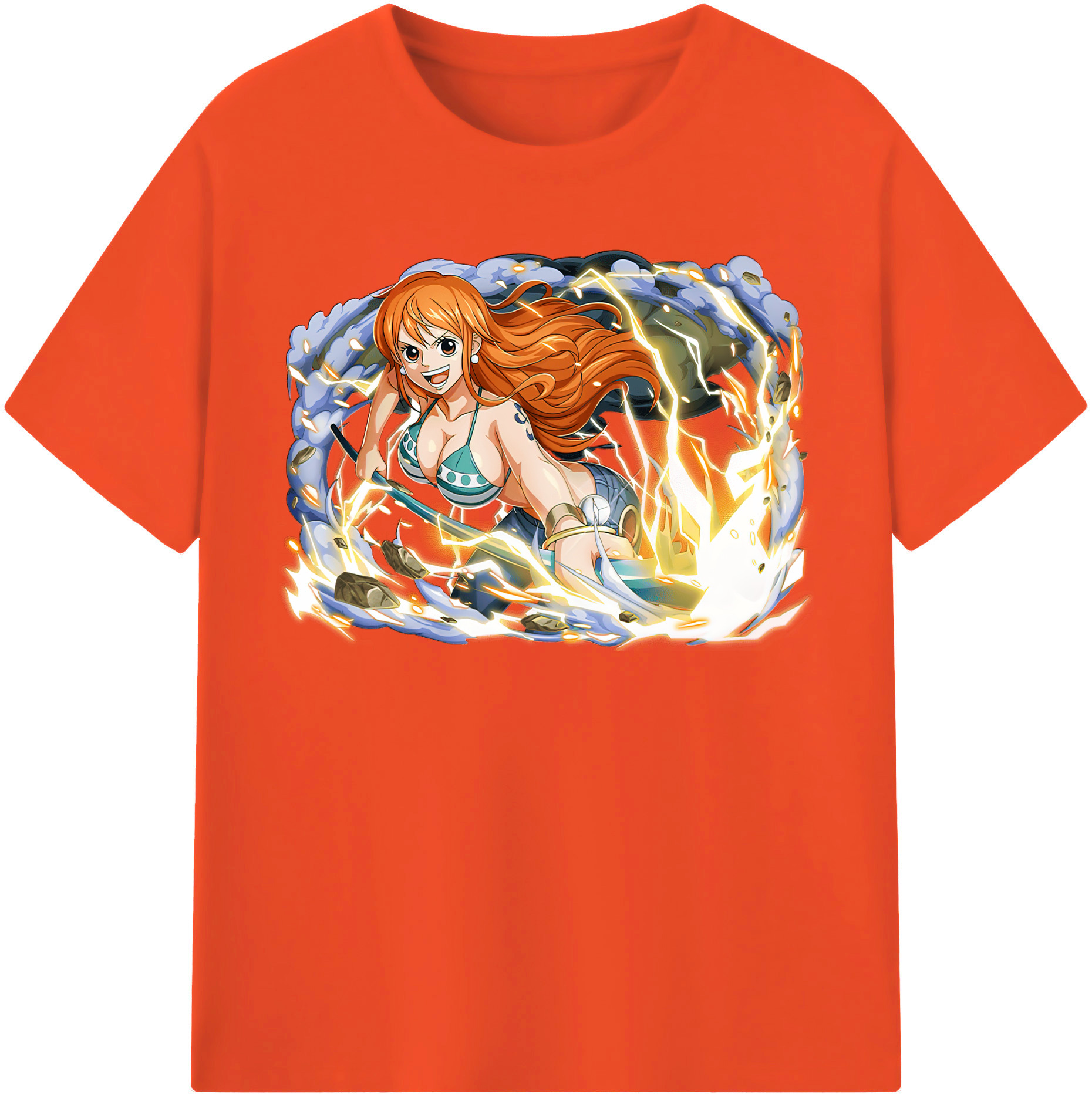 ワンピース ナミ ONE PIECE Nami 綿100％半袖Tシャツ（フロントプリント）