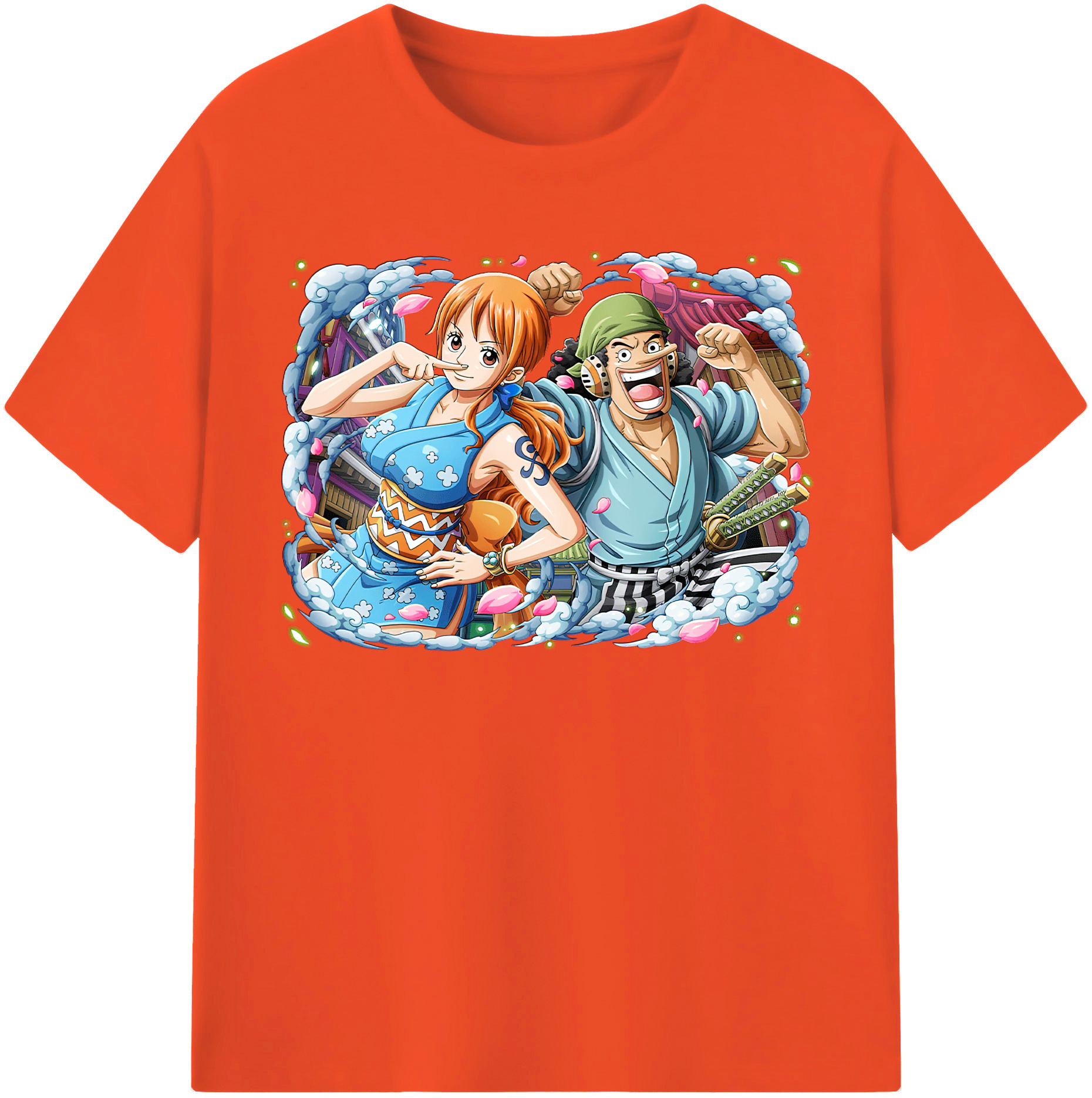 ワンピース ナミ ONE PIECE Nami 綿100％半袖Tシャツ（フロントプリント）