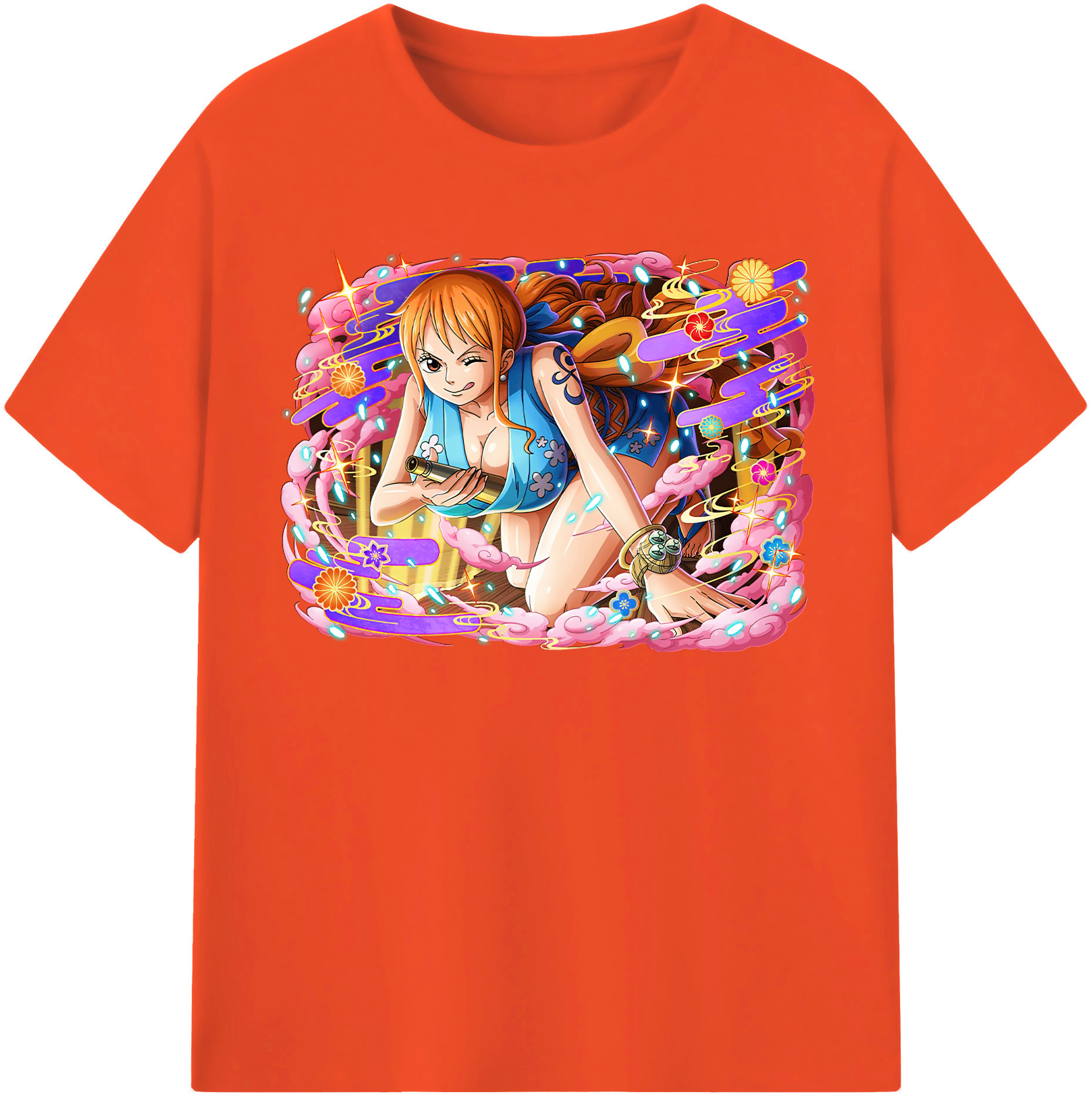 ワンピース ナミ ONE PIECE Nami 綿100％半袖Tシャツ（フロントプリント）