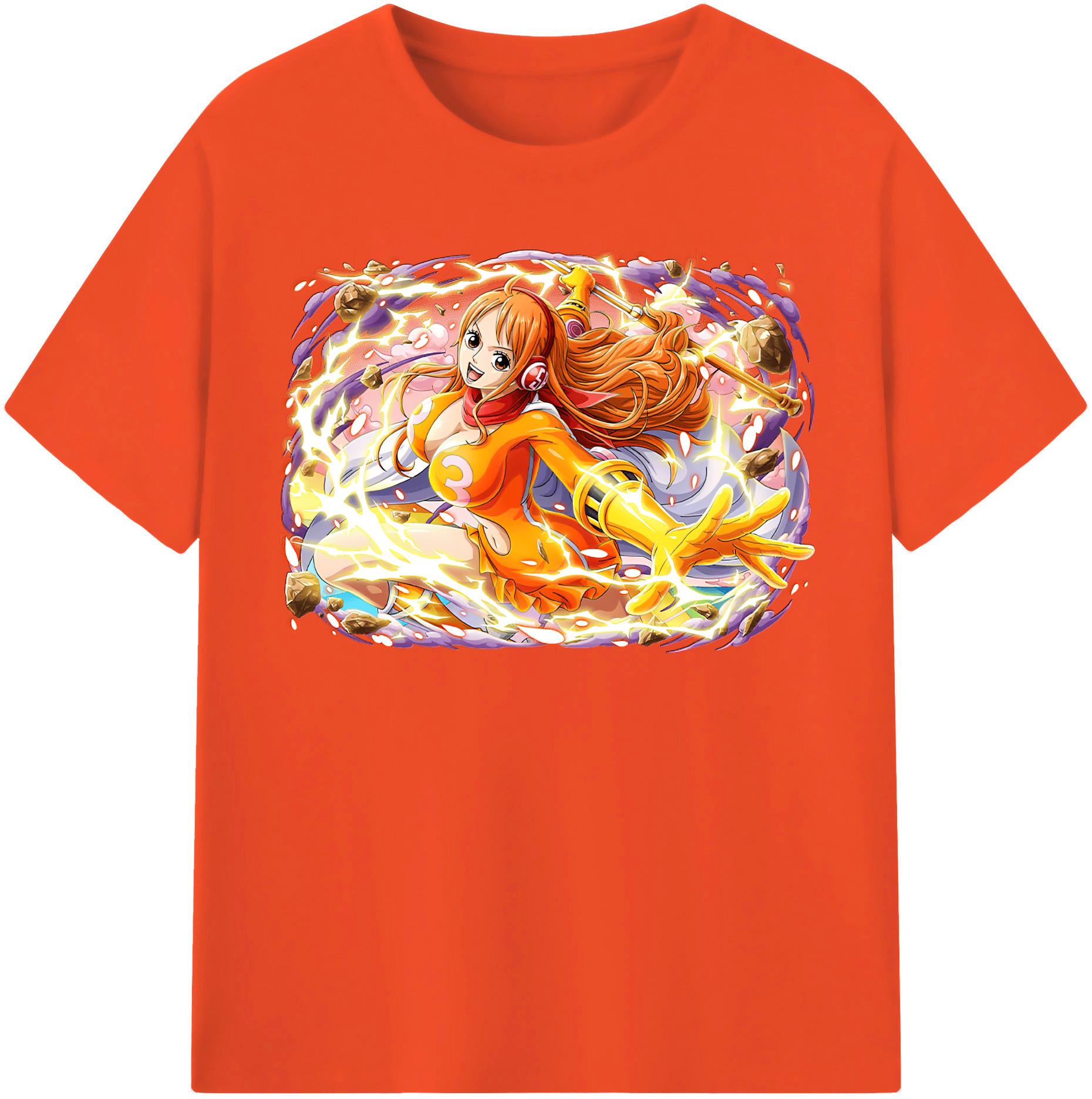 ワンピース ナミ ONE PIECE Nami 綿100％半袖Tシャツ（フロントプリント）