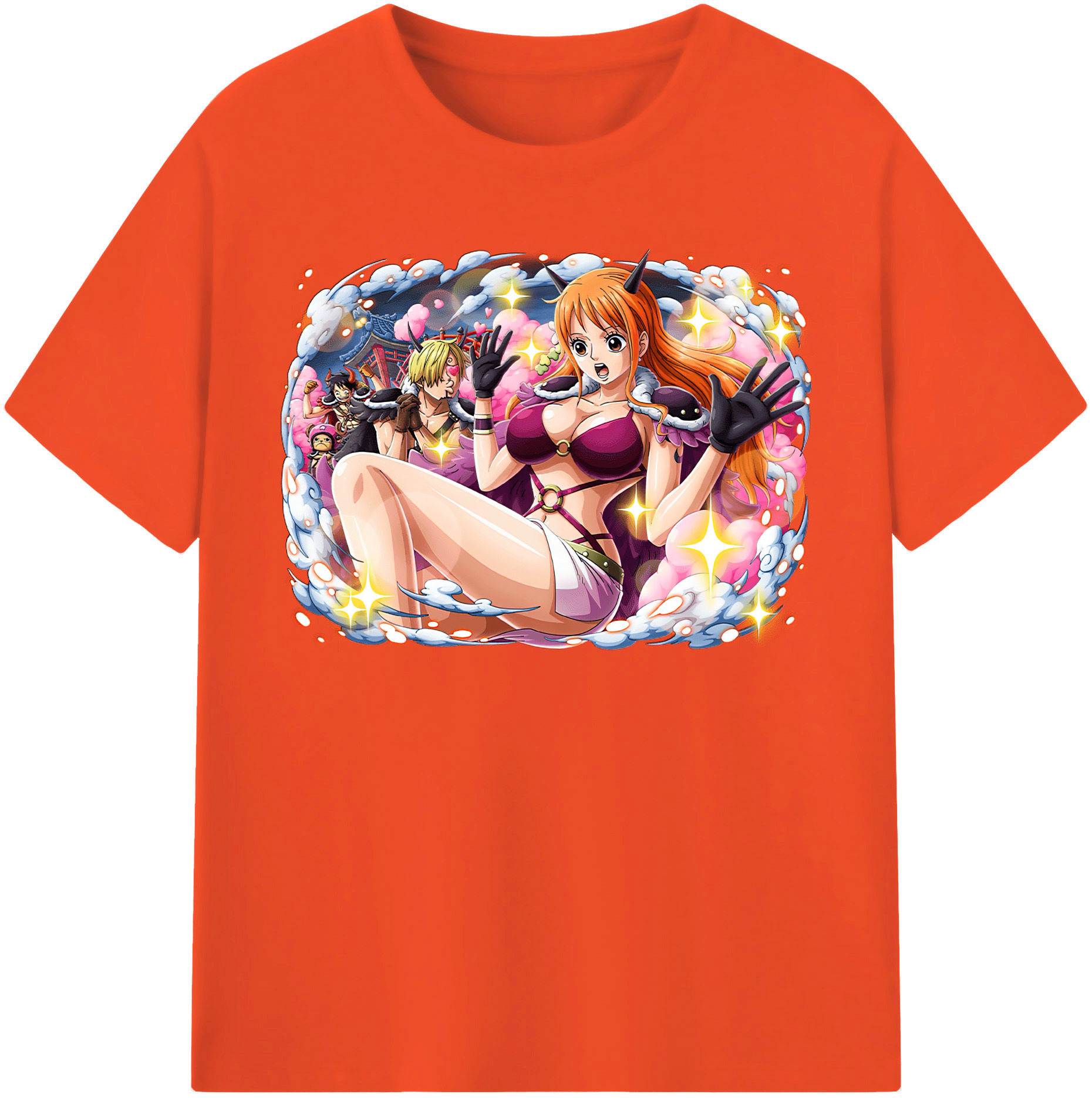 ワンピース ナミ ONE PIECE Nami 綿100％半袖Tシャツ（フロントプリント）