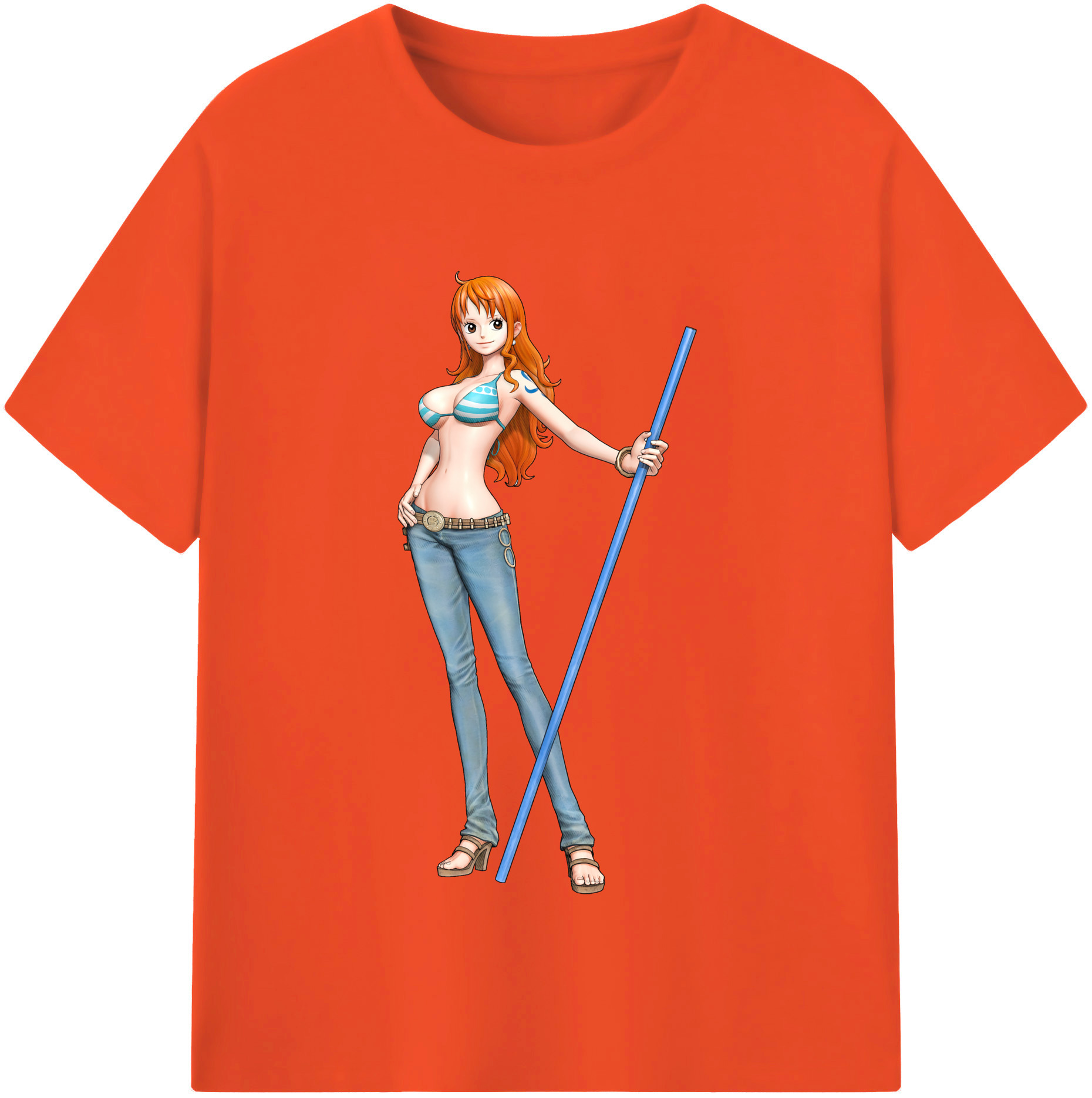 ワンピース ナミ ONE PIECE Nami 綿100％半袖Tシャツ（フロントプリント）