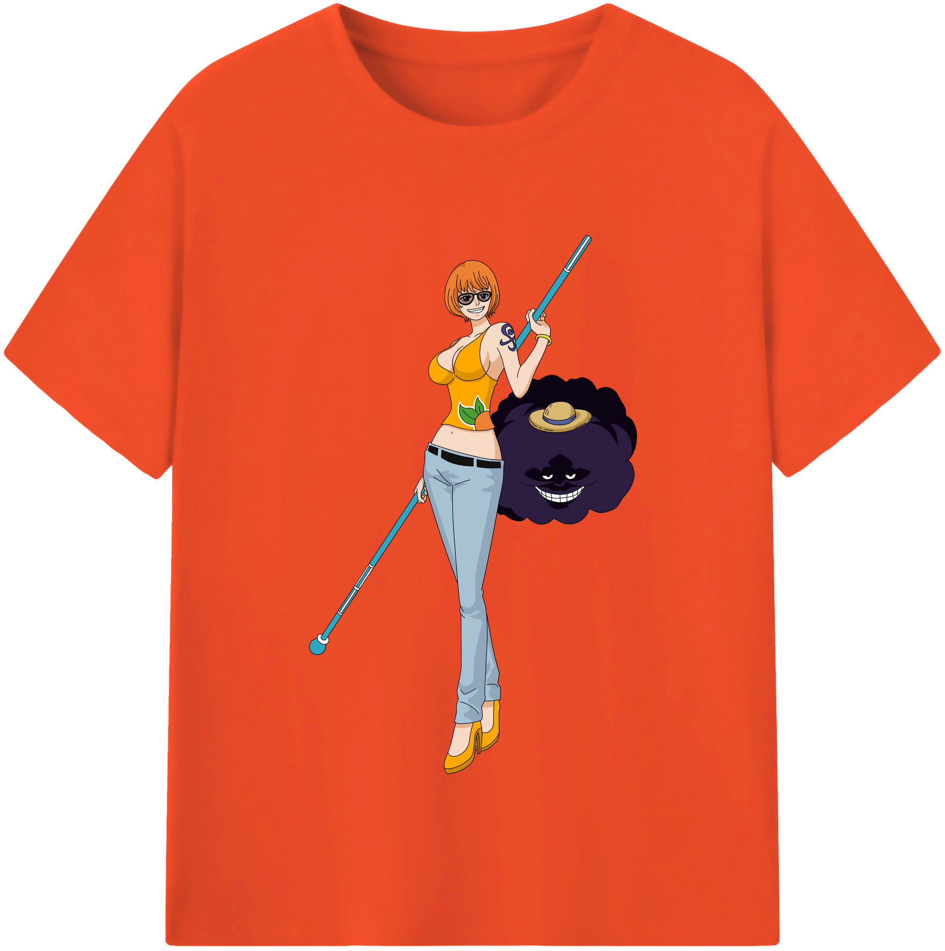 ワンピース ナミ ONE PIECE Nami 綿100％半袖Tシャツ（フロントプリント）