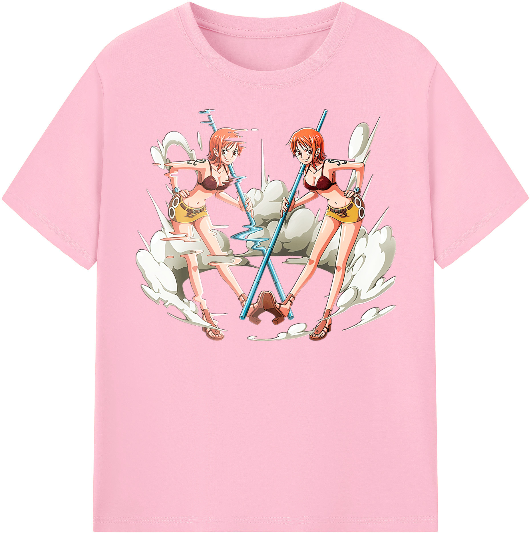 ワンピース ナミ ONE PIECE Nami 綿100％半袖Tシャツ（フロントプリント）