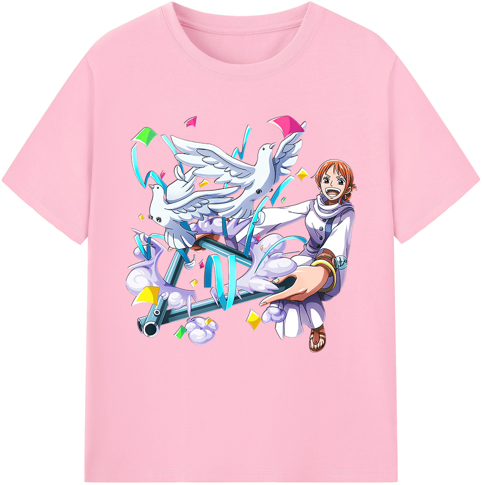 ワンピース ナミ ONE PIECE Nami 綿100％半袖Tシャツ（フロントプリント）