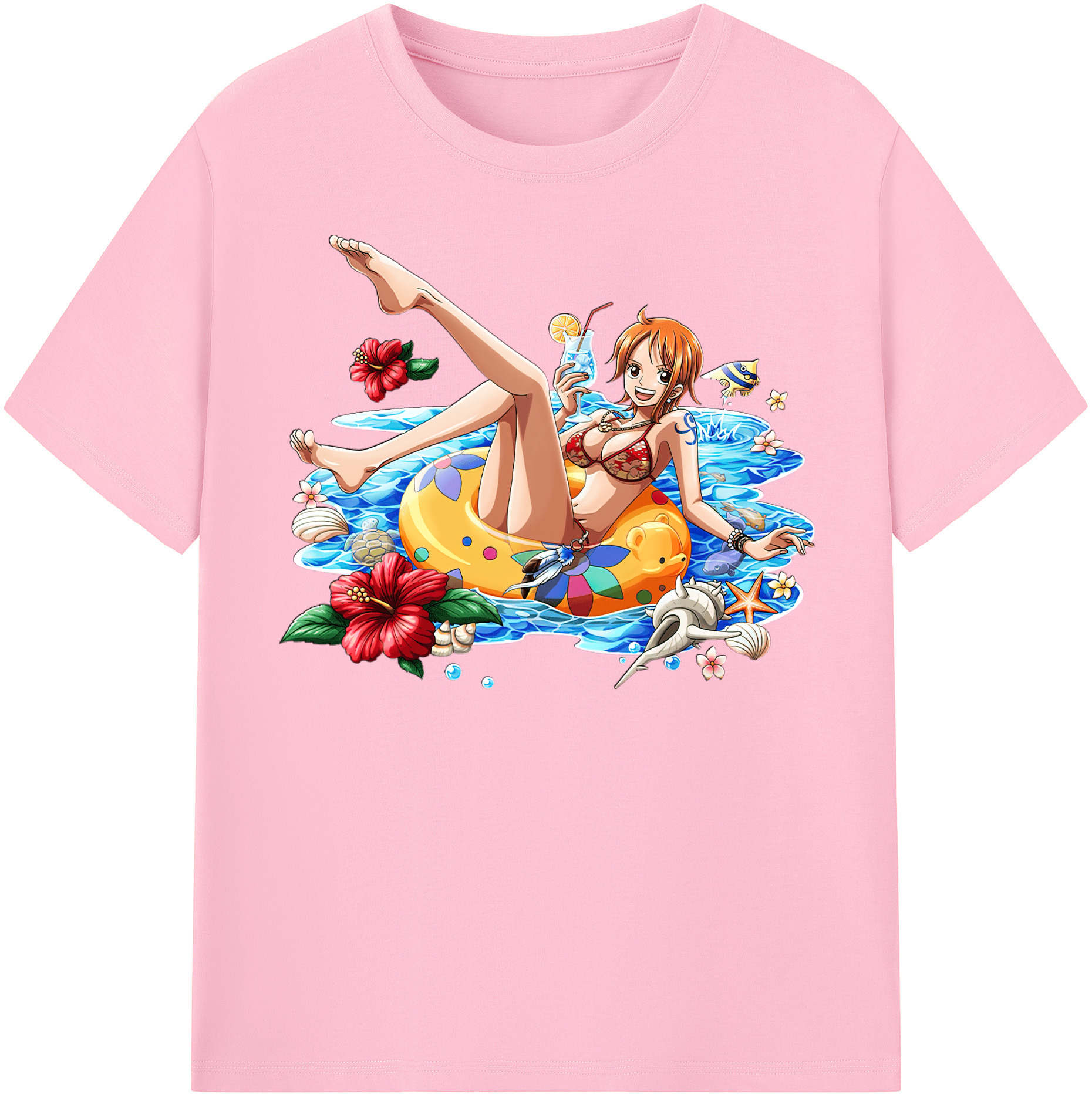 ワンピース ナミ ONE PIECE Nami 綿100％半袖Tシャツ（フロントプリント）