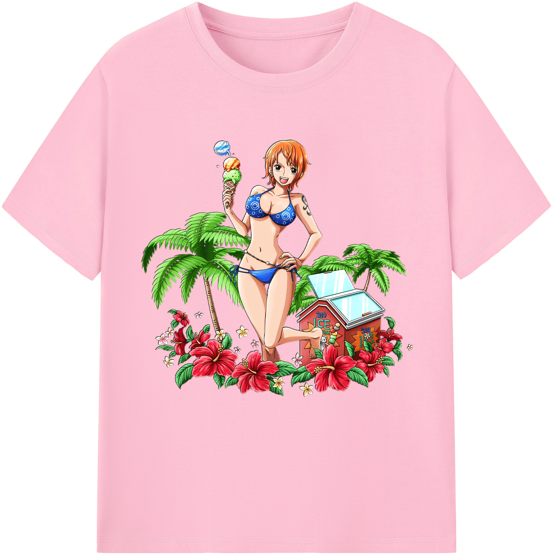 ワンピース ナミ ONE PIECE Nami 綿100％半袖Tシャツ（フロントプリント）