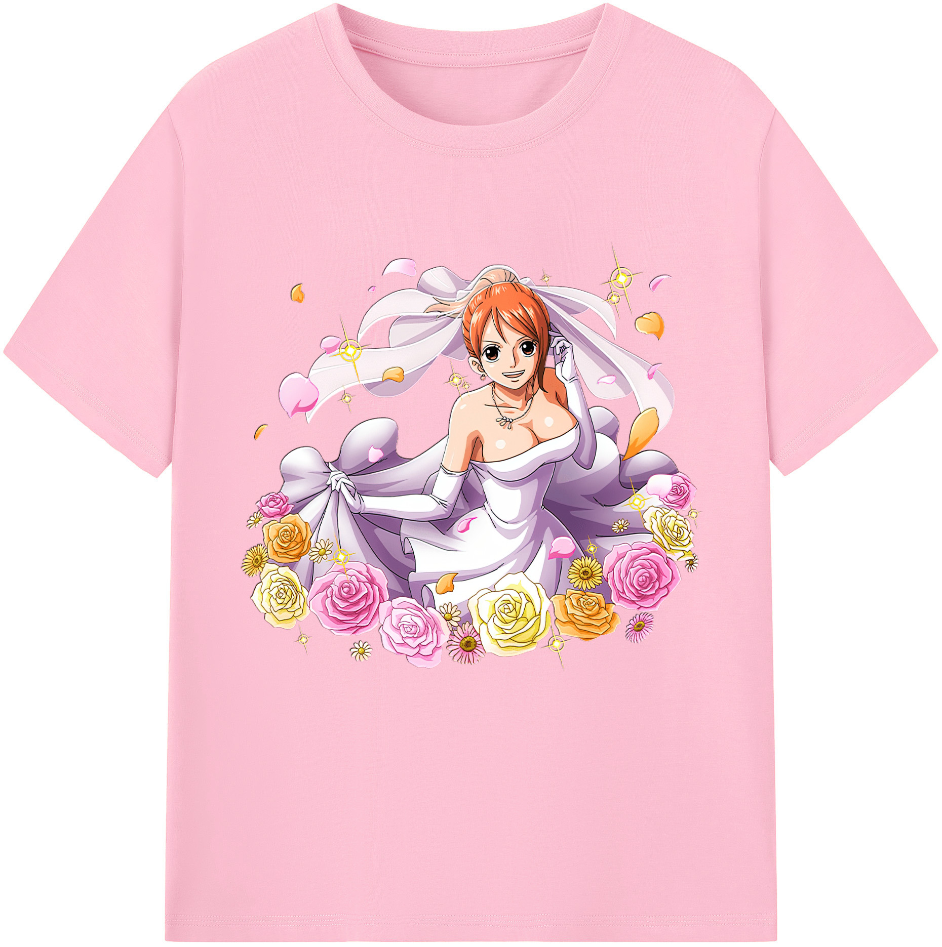 ワンピース ナミ ONE PIECE Nami 綿100％半袖Tシャツ（フロントプリント）