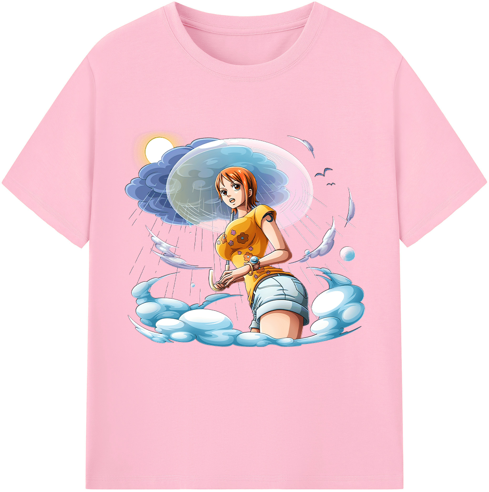 ワンピース ナミ ONE PIECE Nami 綿100％半袖Tシャツ（フロントプリント）