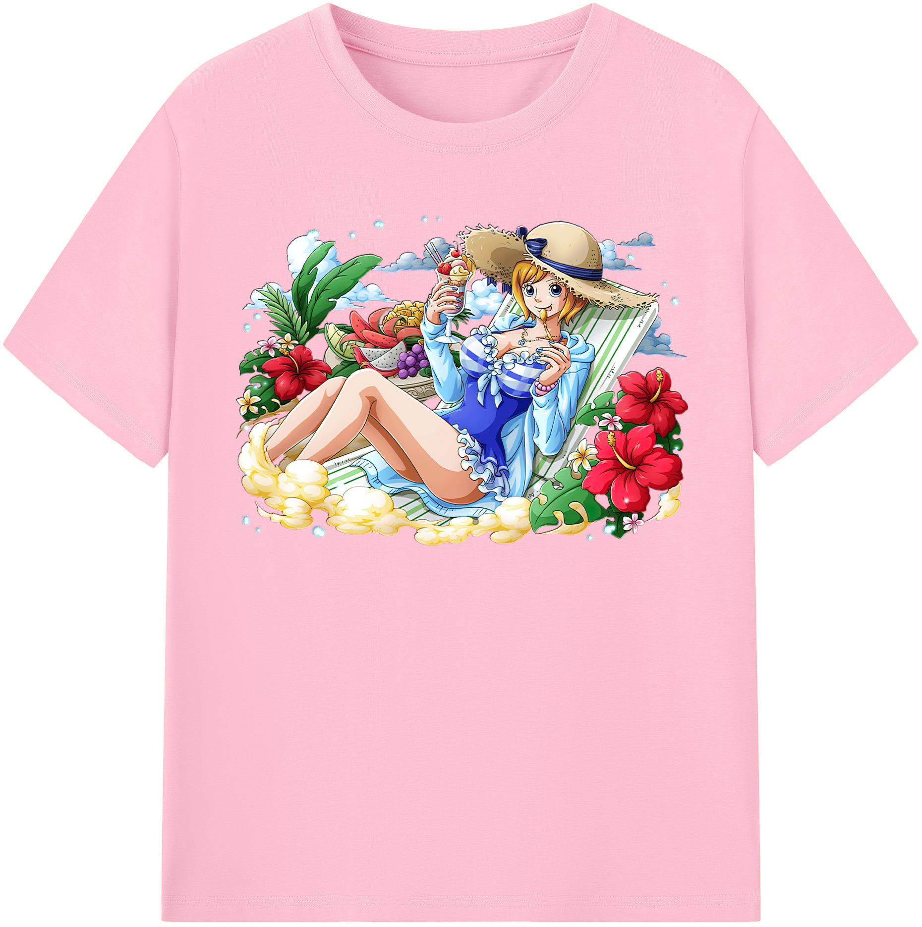 ワンピース ナミ ONE PIECE Nami 綿100％半袖Tシャツ（フロントプリント）