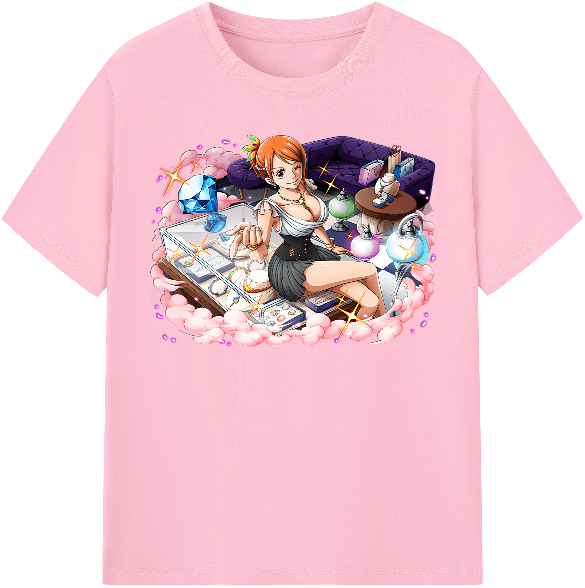 ワンピース ナミ ONE PIECE Nami 綿100％半袖Tシャツ（フロントプリント）