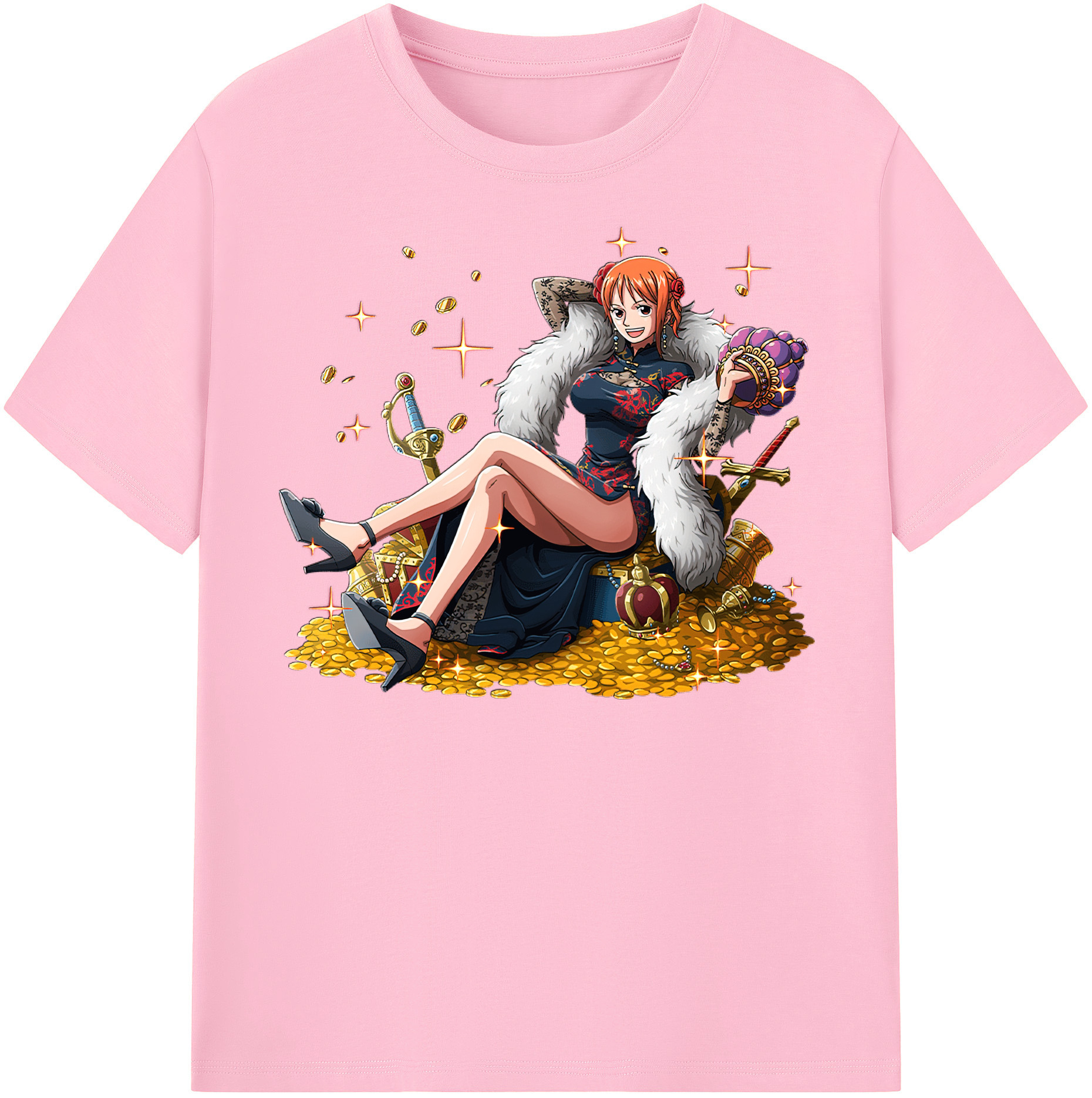 ワンピース ナミ ONE PIECE Nami 綿100％半袖Tシャツ（フロントプリント）