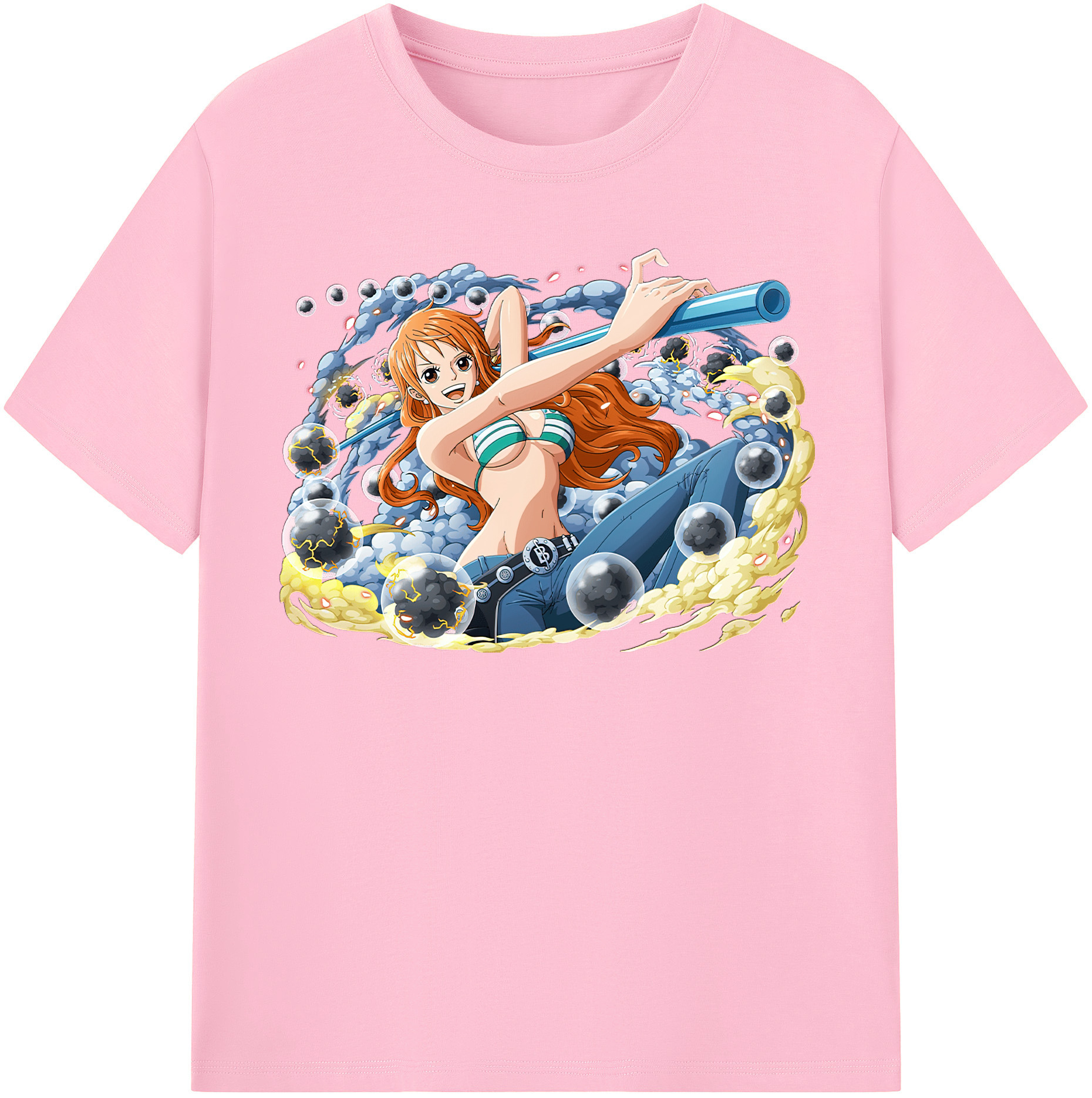 ワンピース ナミ ONE PIECE Nami 綿100％半袖Tシャツ（フロントプリント）