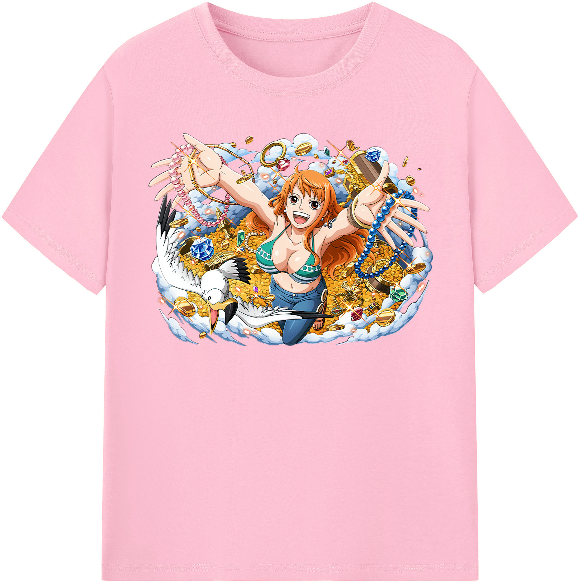 ワンピース ナミ ONE PIECE Nami 綿100％半袖Tシャツ（フロントプリント）