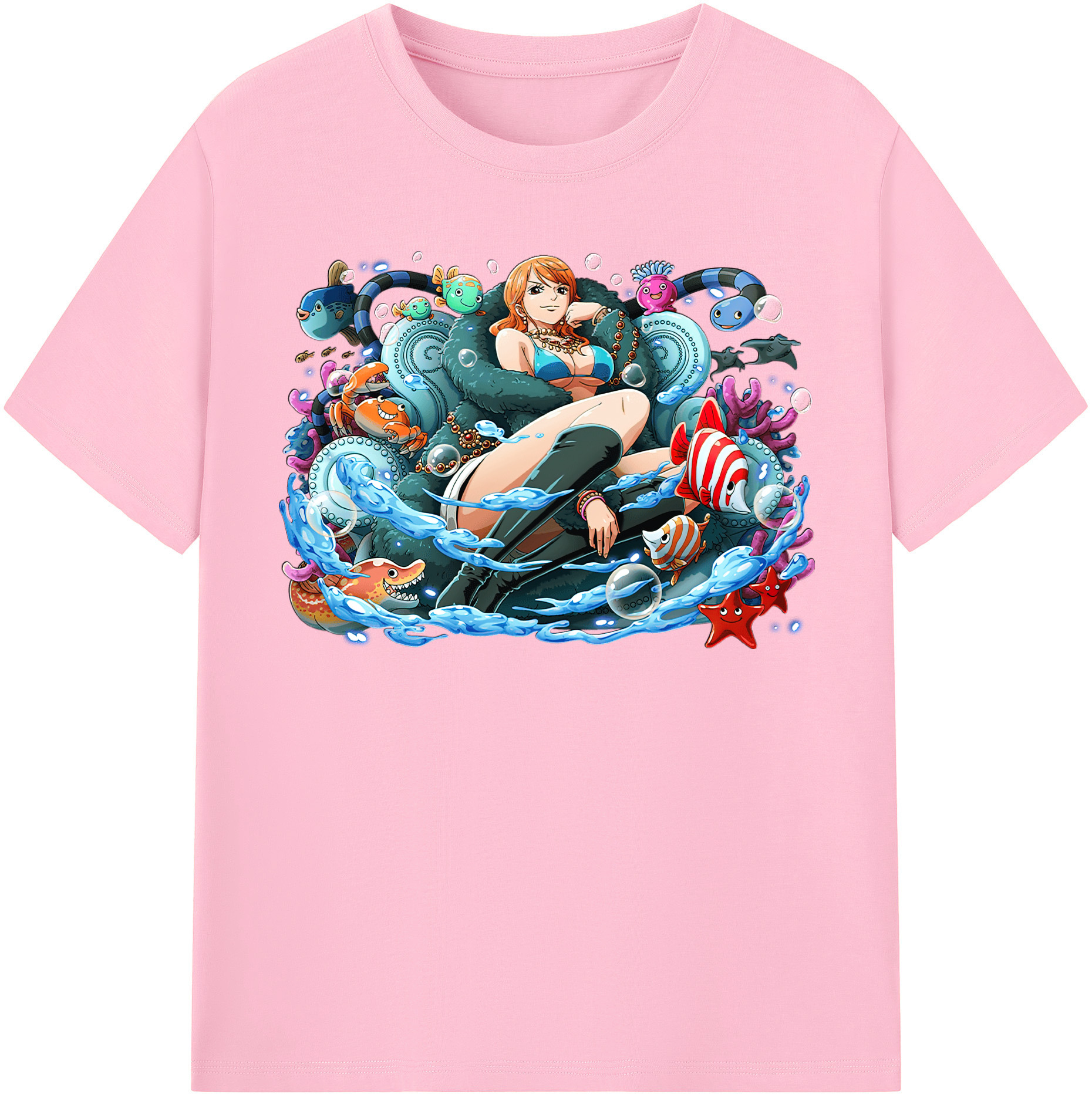 ワンピース ナミ ONE PIECE Nami 綿100％半袖Tシャツ（フロントプリント）